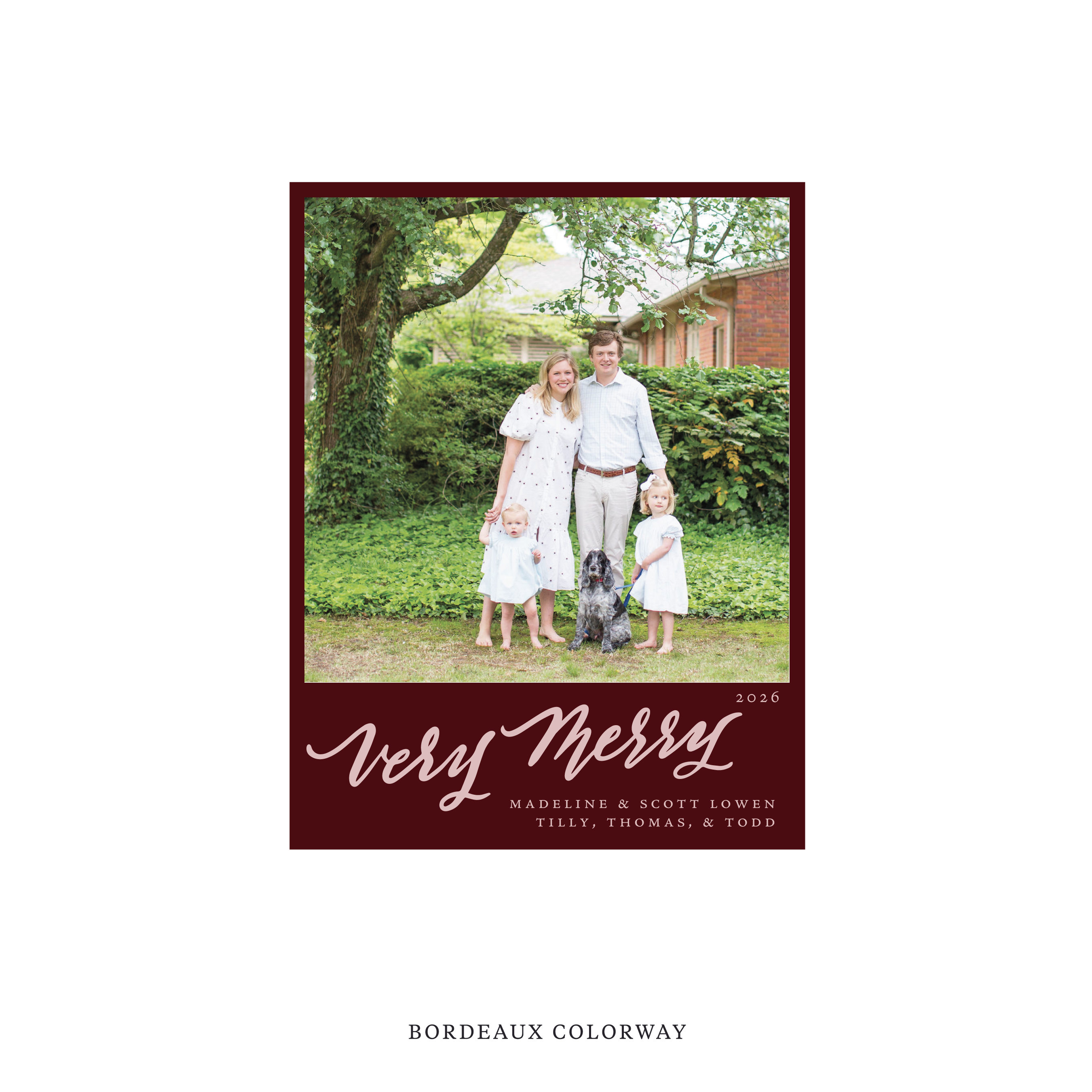 Lowen Classic Flat Print Holiday Card, Small