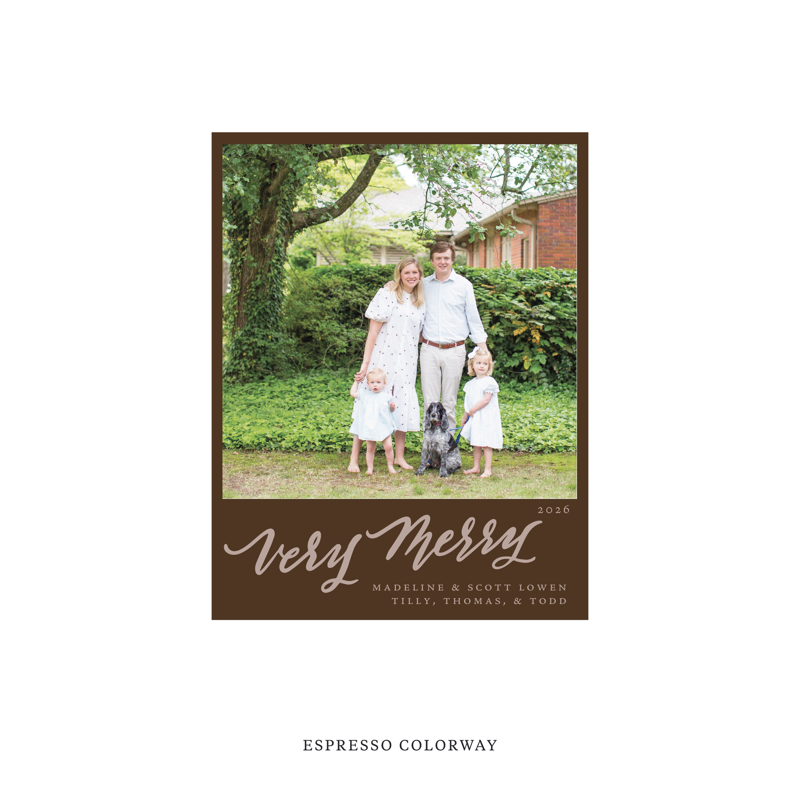 Lowen Classic Flat Print Holiday Card, Small