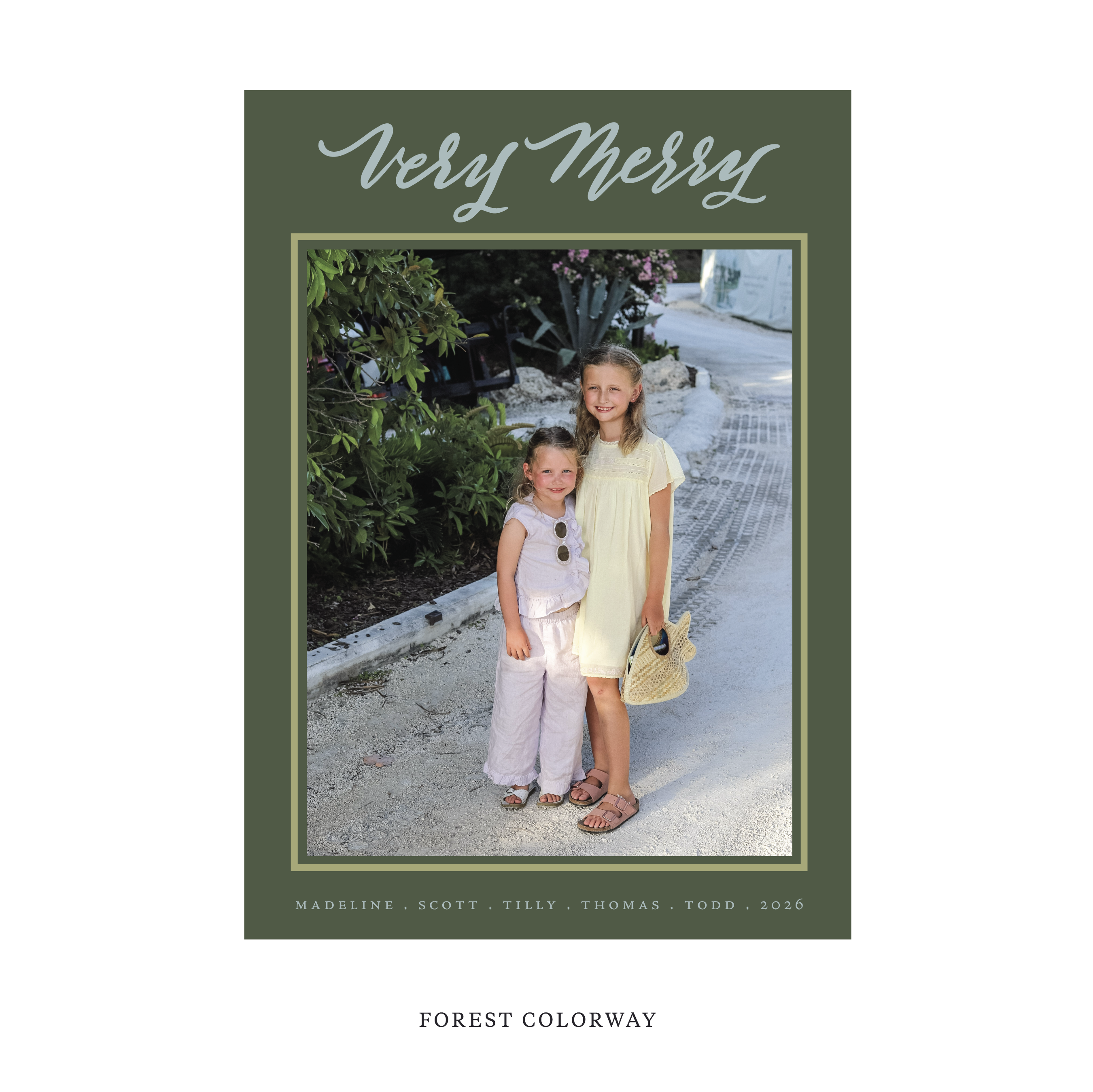 Lowen Classic Flat Print Holiday Card, Large