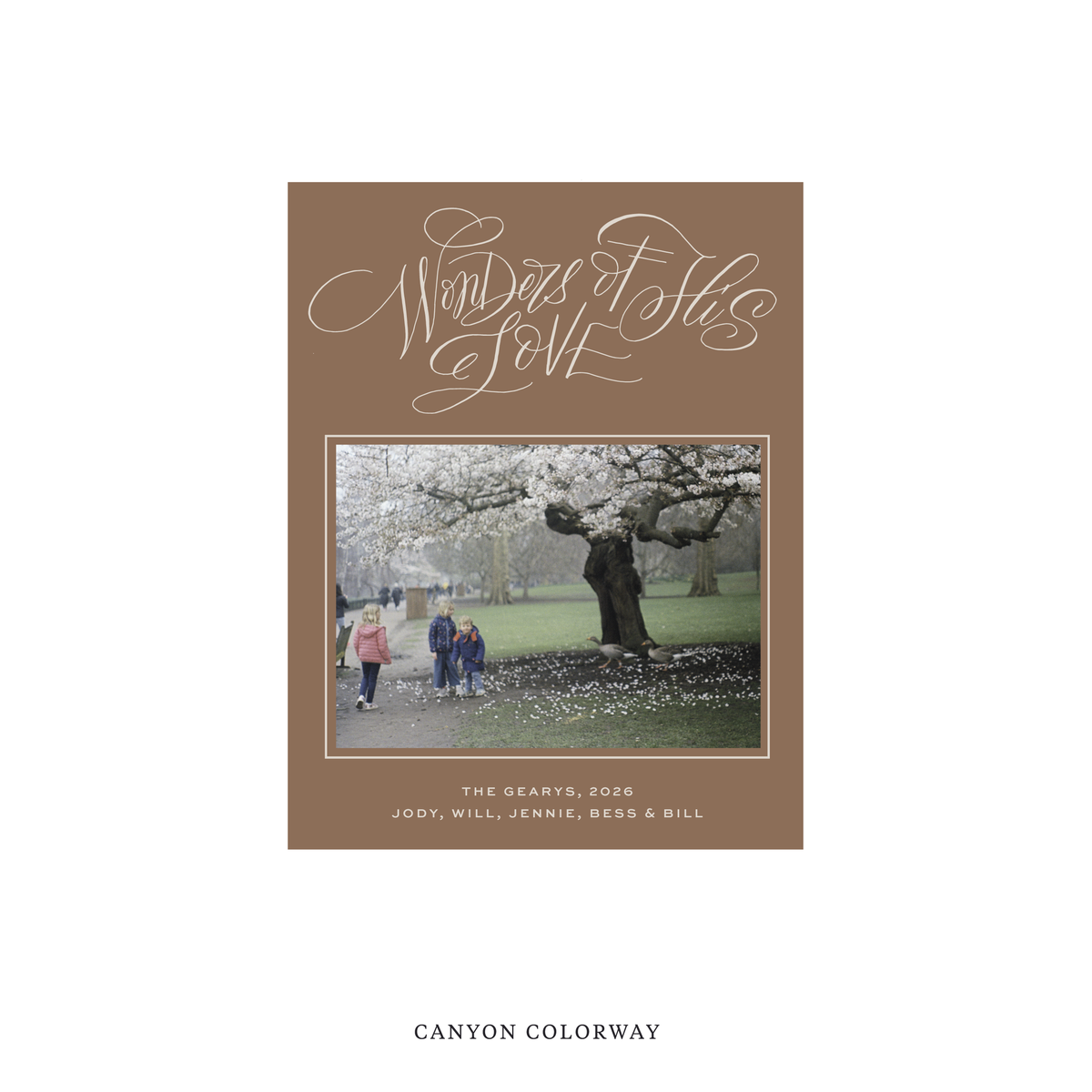 Loxley Classic Flat Print Holiday Card, Small