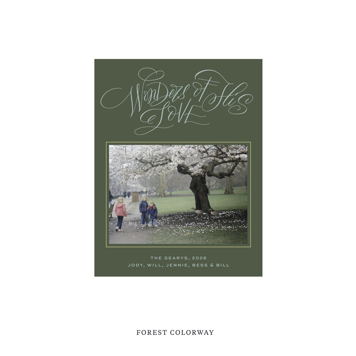 Loxley Classic Flat Print Holiday Card, Small