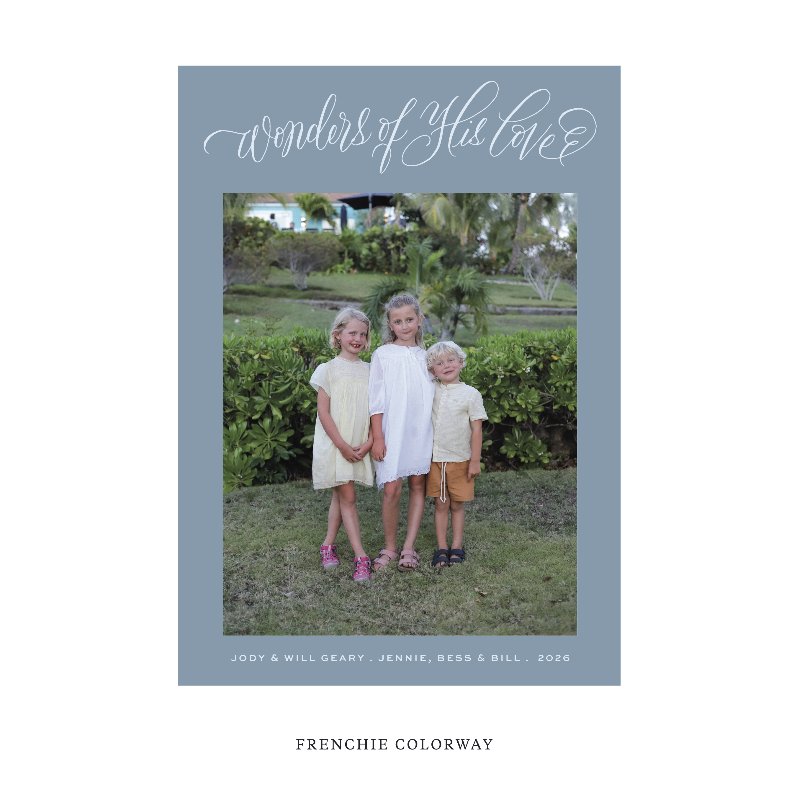 Loxley Classic Flat Print Holiday Card, Large