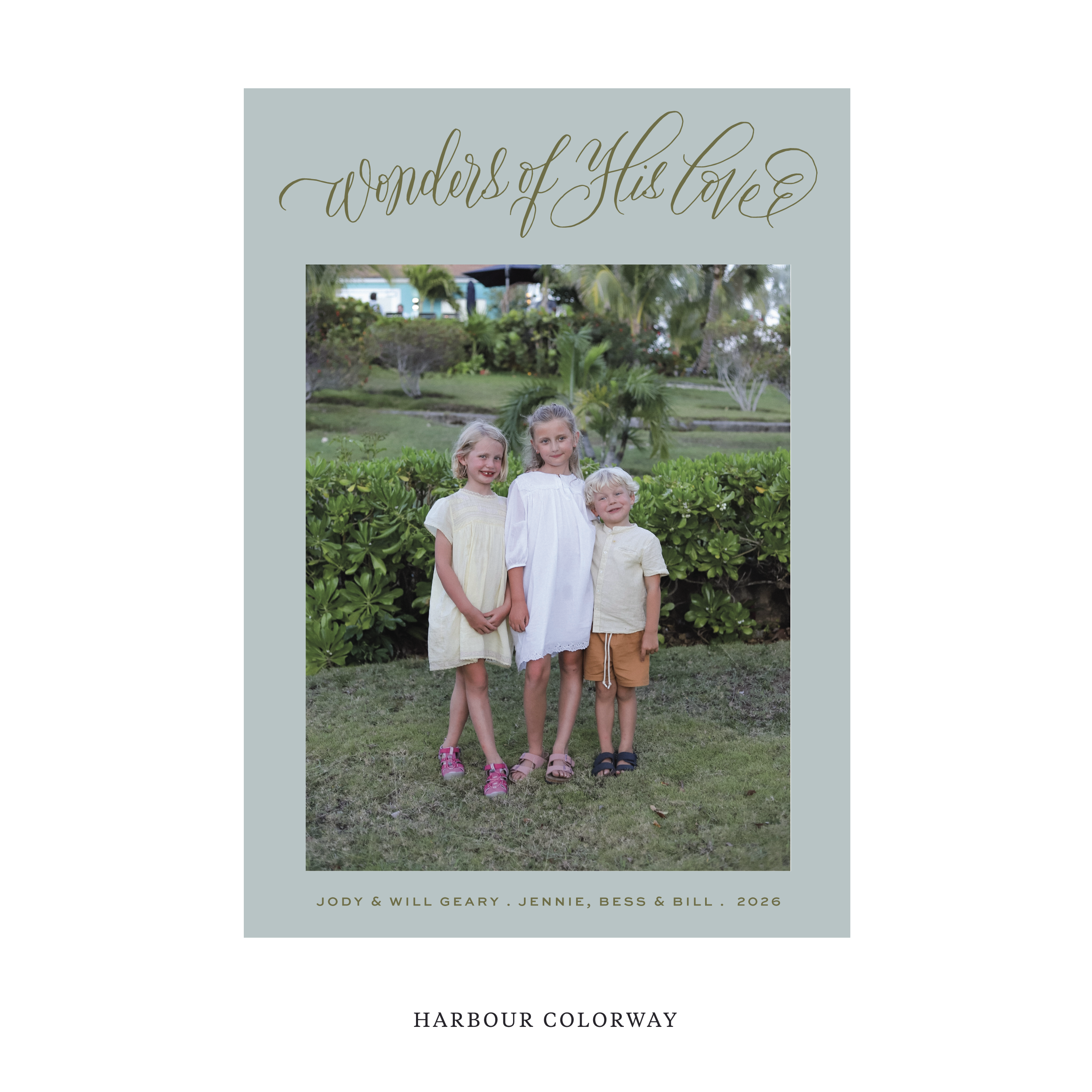 Loxley Classic Flat Print Holiday Card, Large