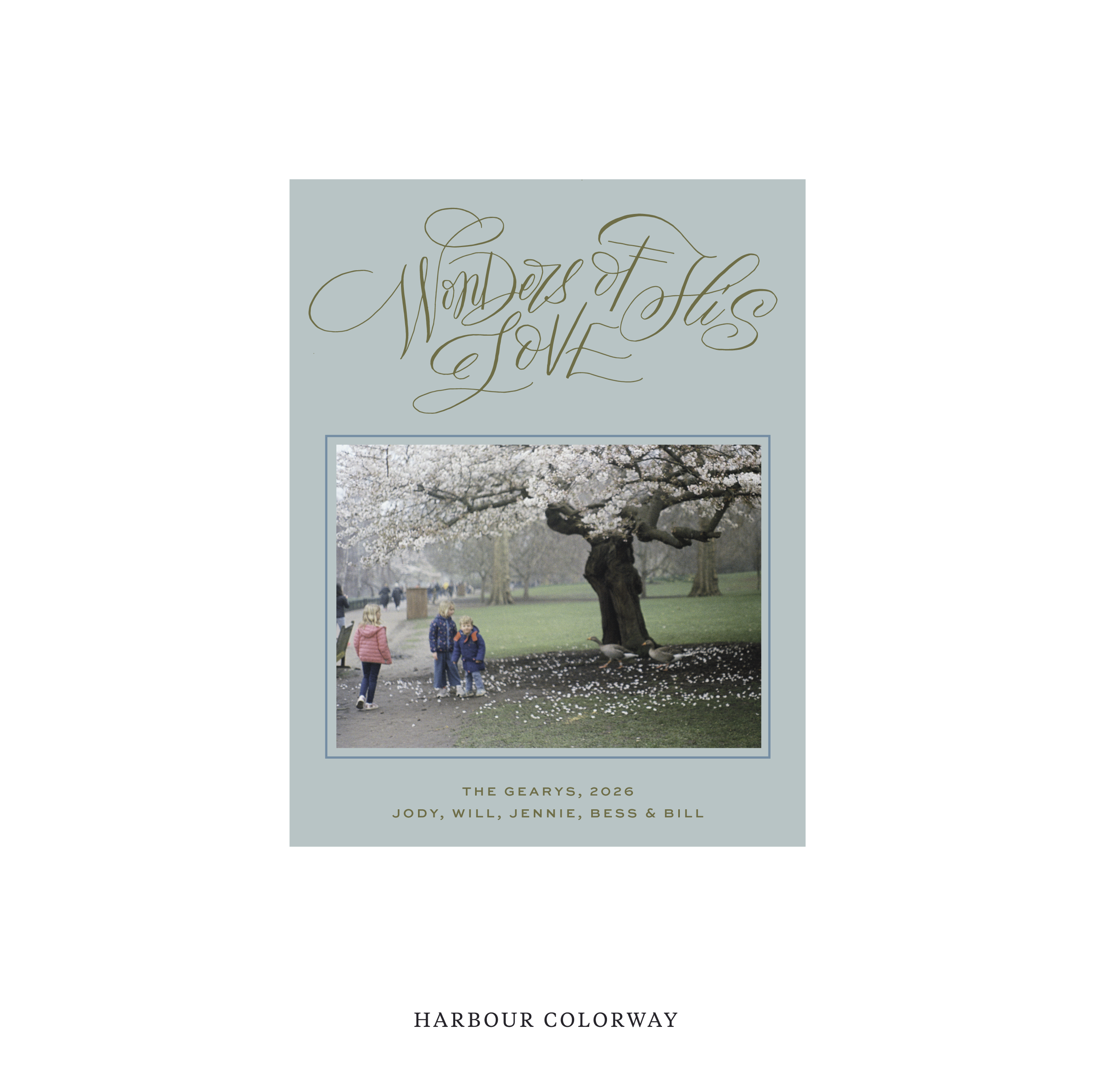 Loxley Classic Flat Print Holiday Card, Small