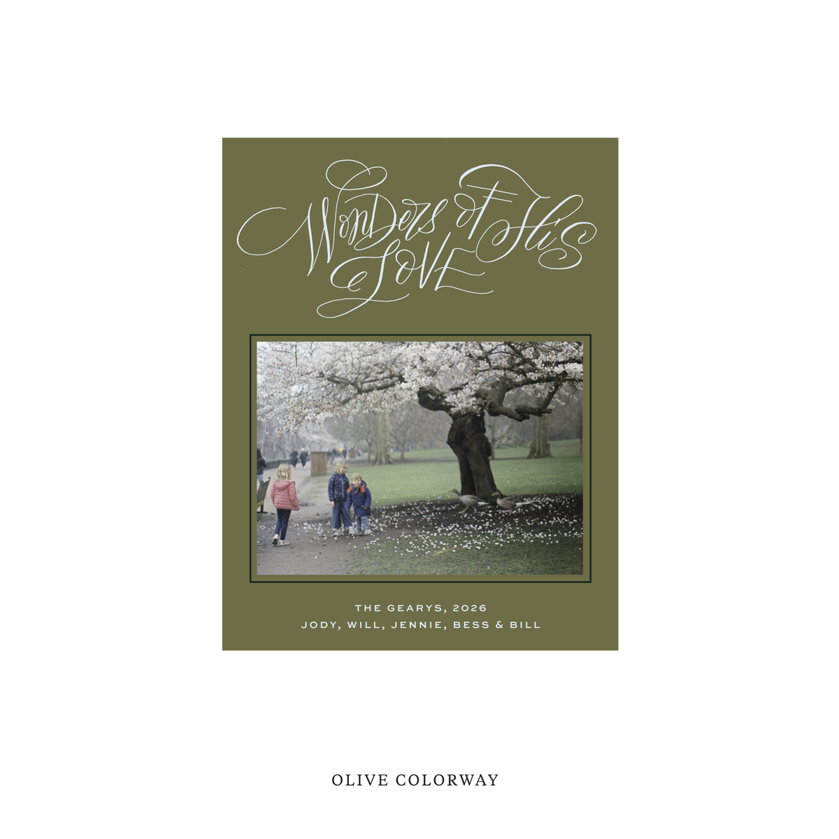 Loxley Classic Flat Print Holiday Card, Small