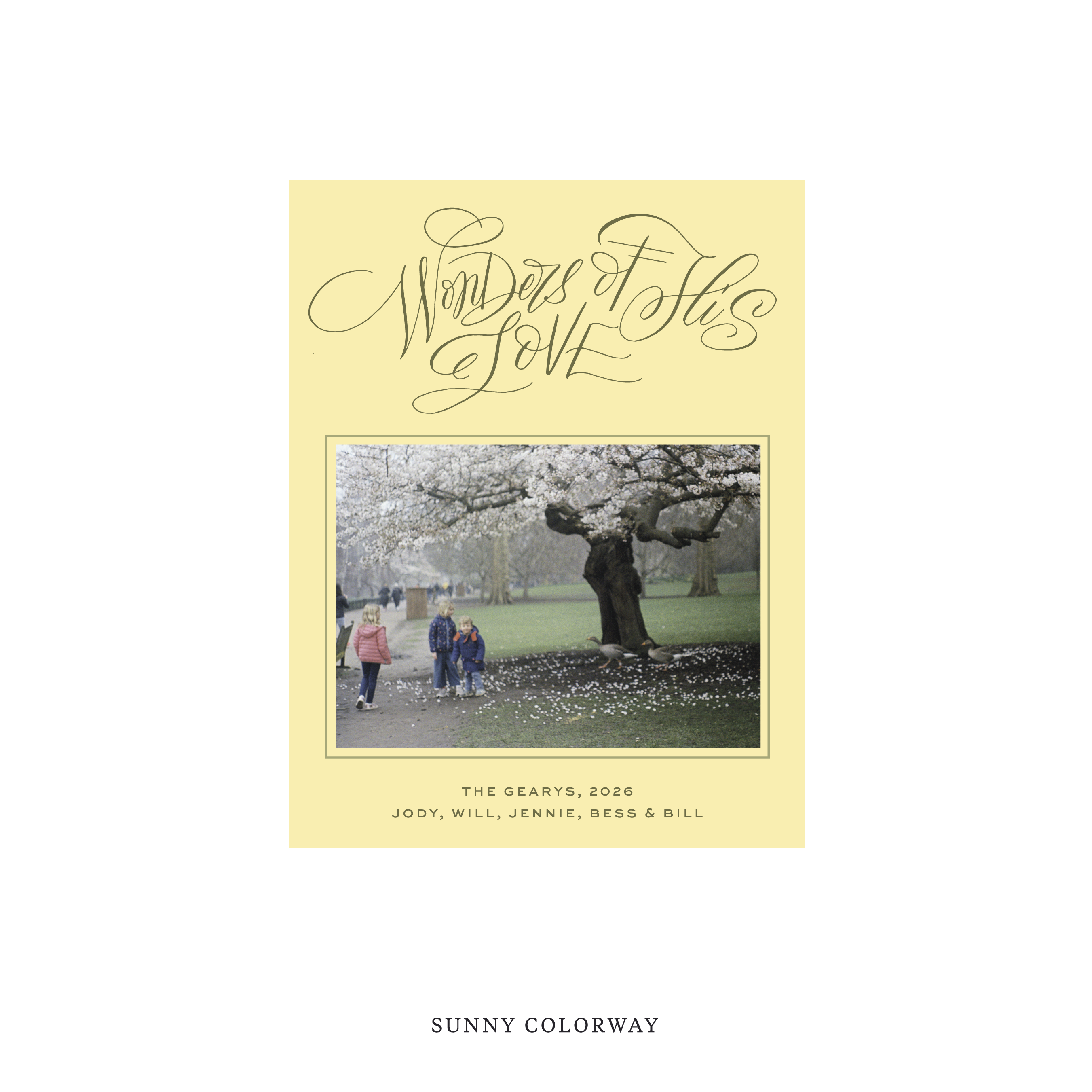 Loxley Classic Flat Print Holiday Card, Small