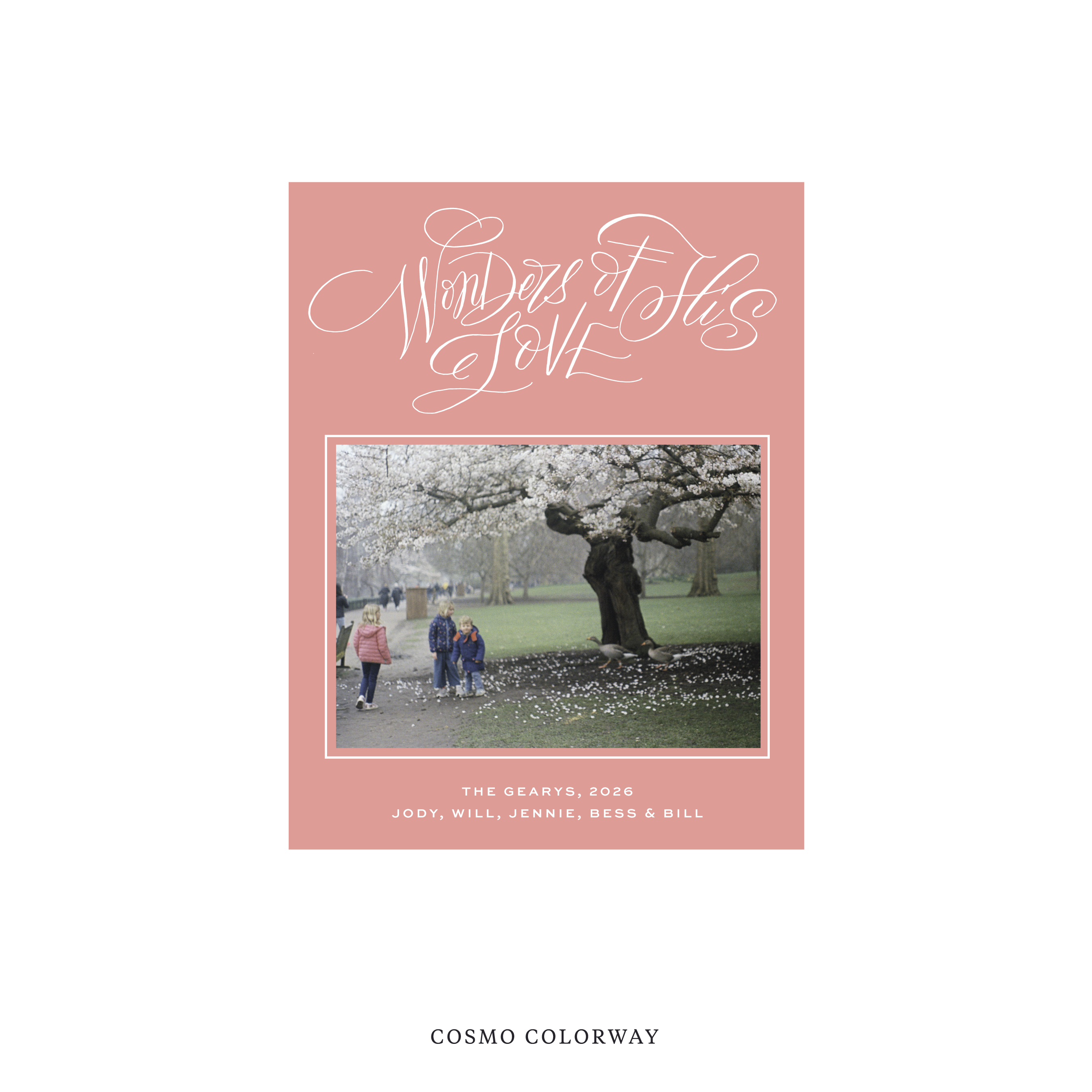 Loxley Classic Flat Print Holiday Card, Small