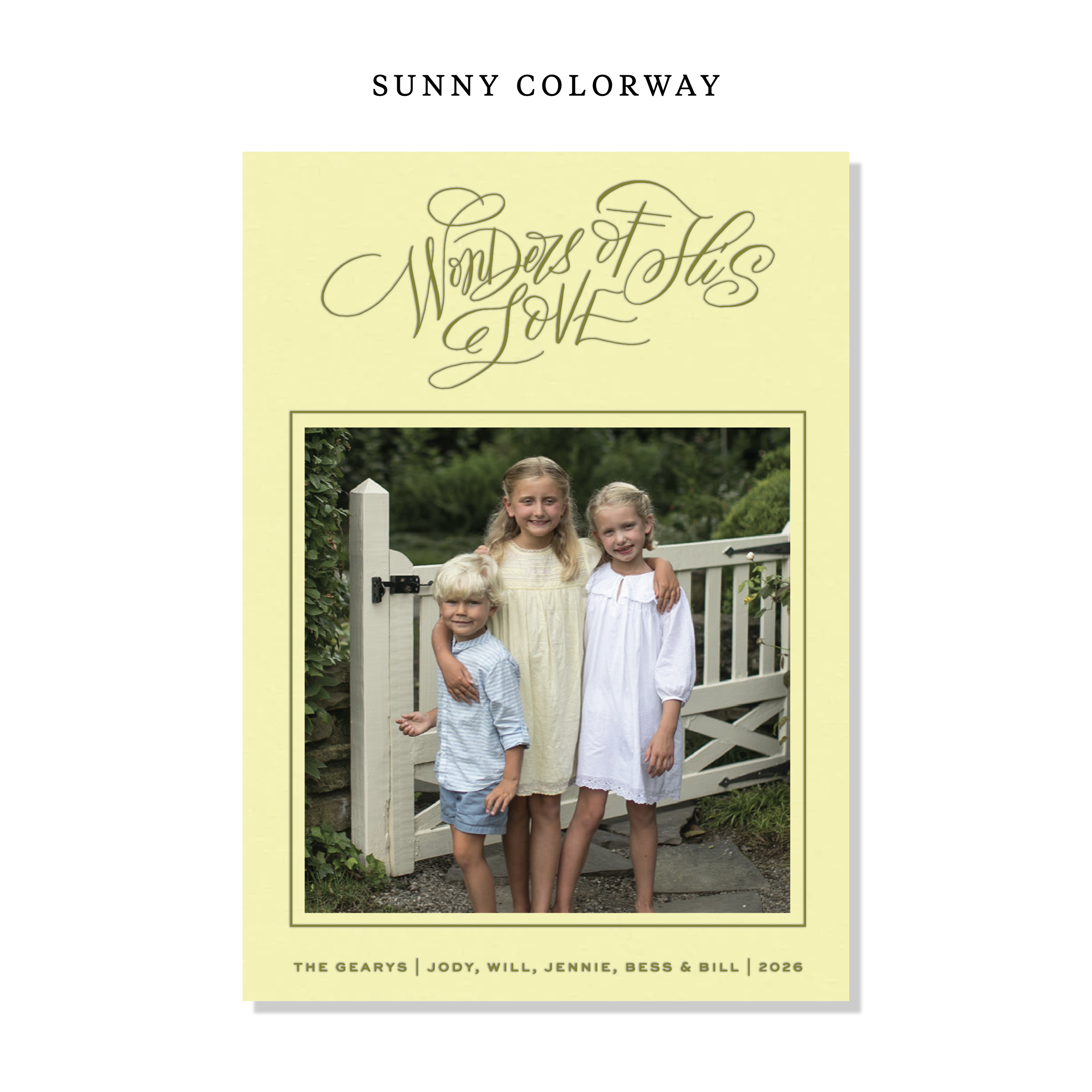 Loxley Letterpress Holiday Card, Large (Colored Paper)