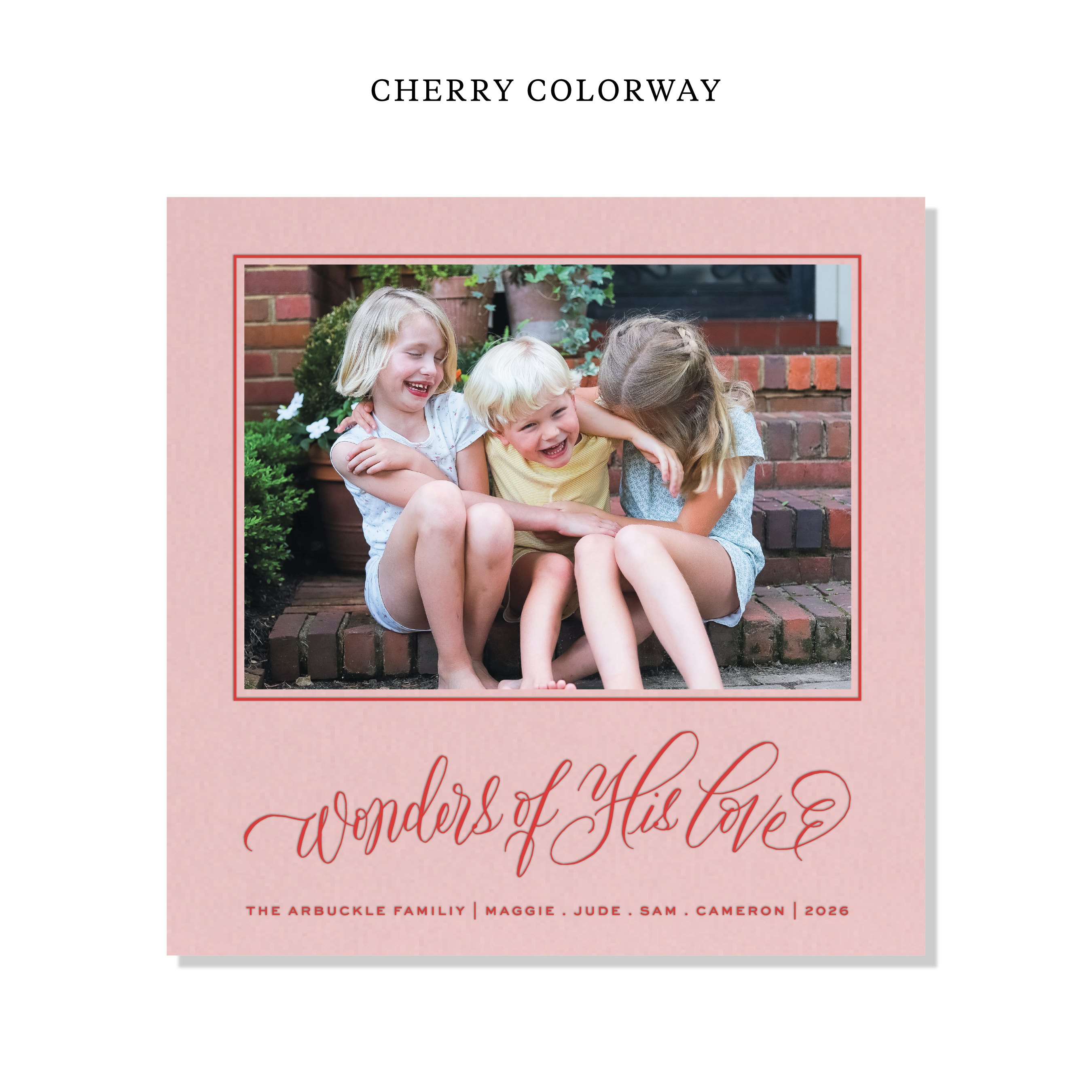 Loxley Letterpress Holiday Card, Large Square (Colored Paper)