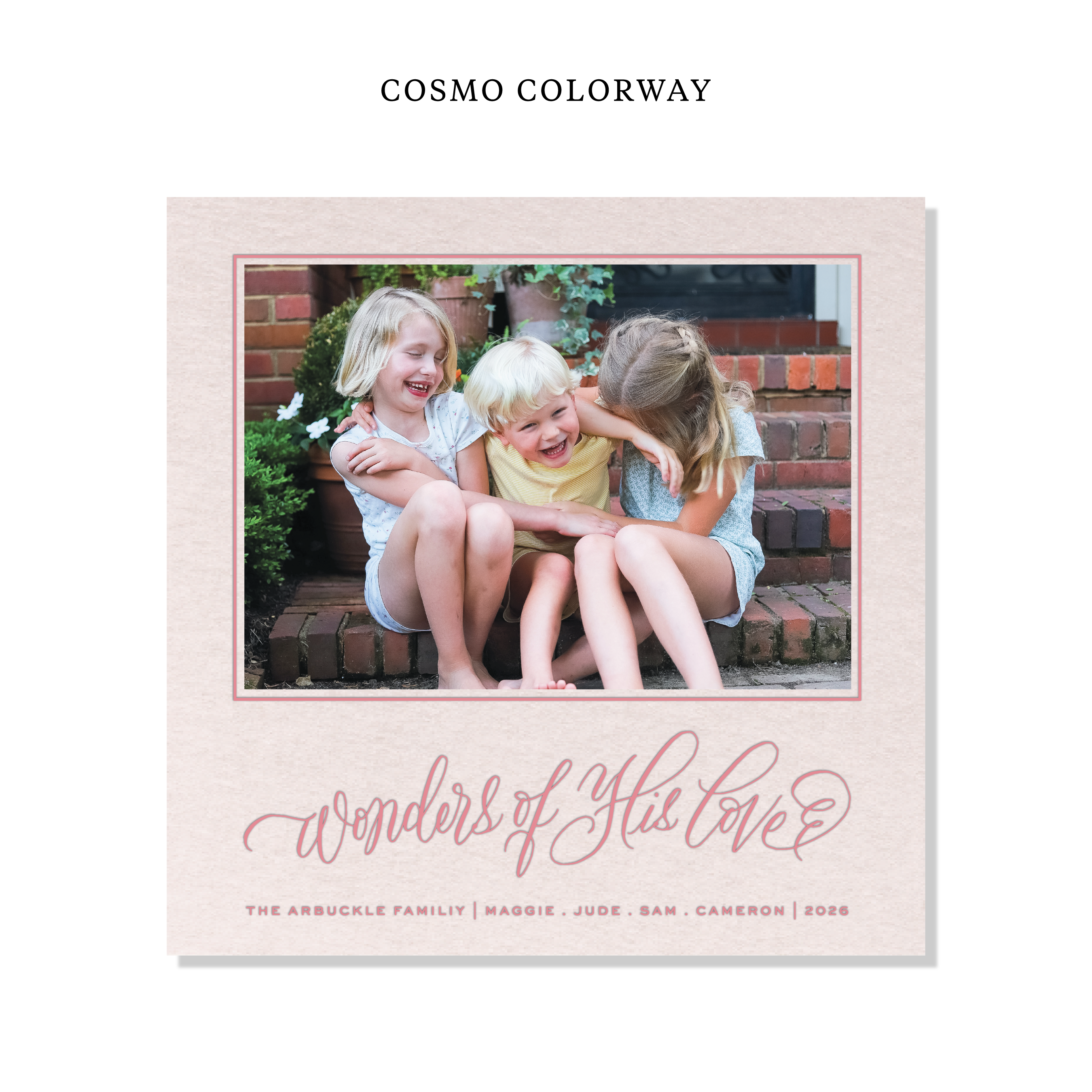 Loxley Letterpress Holiday Card, Large Square (Colored Paper)