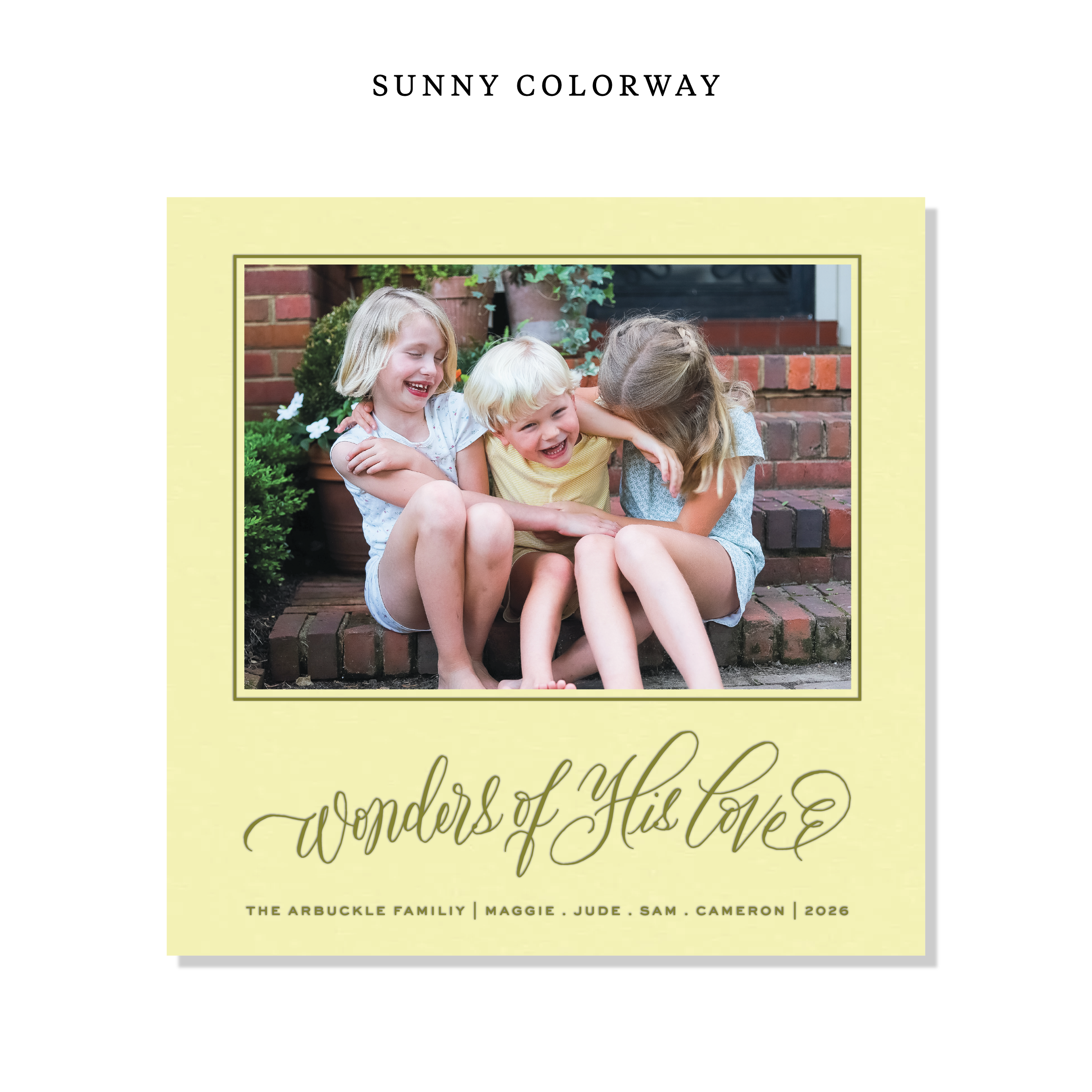 Loxley Letterpress Holiday Card, Large Square (Colored Paper)