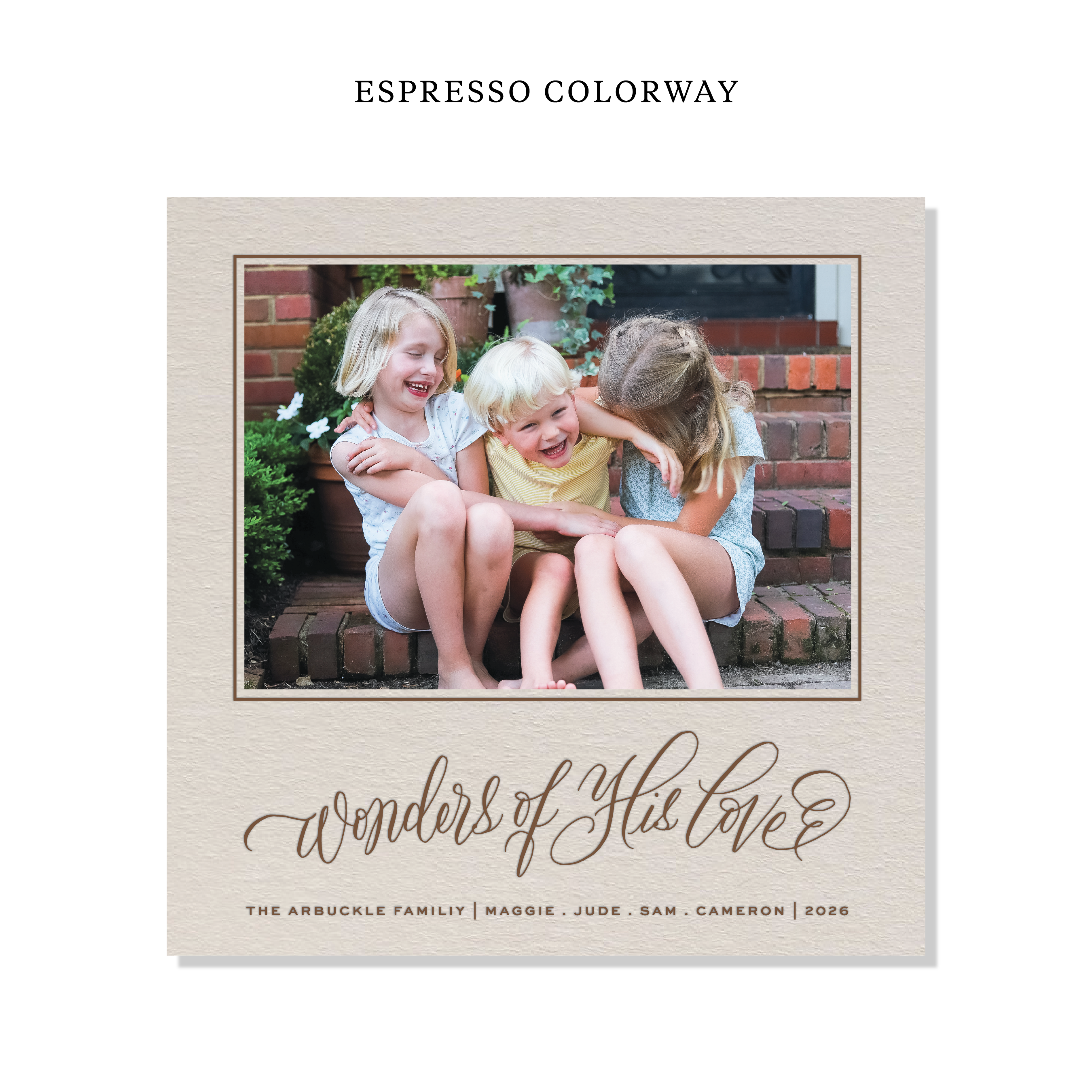 Loxley Letterpress Holiday Card, Large Square (Colored Paper)