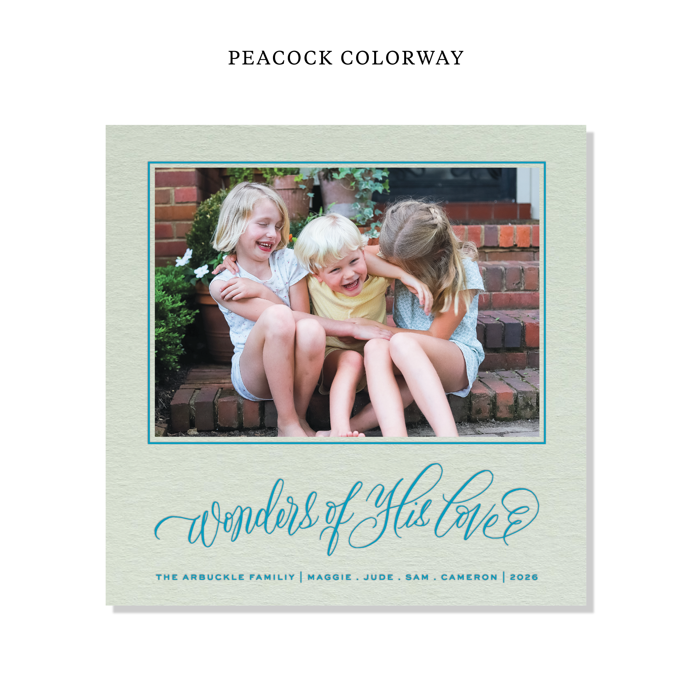Loxley Letterpress Holiday Card, Large Square (Colored Paper)