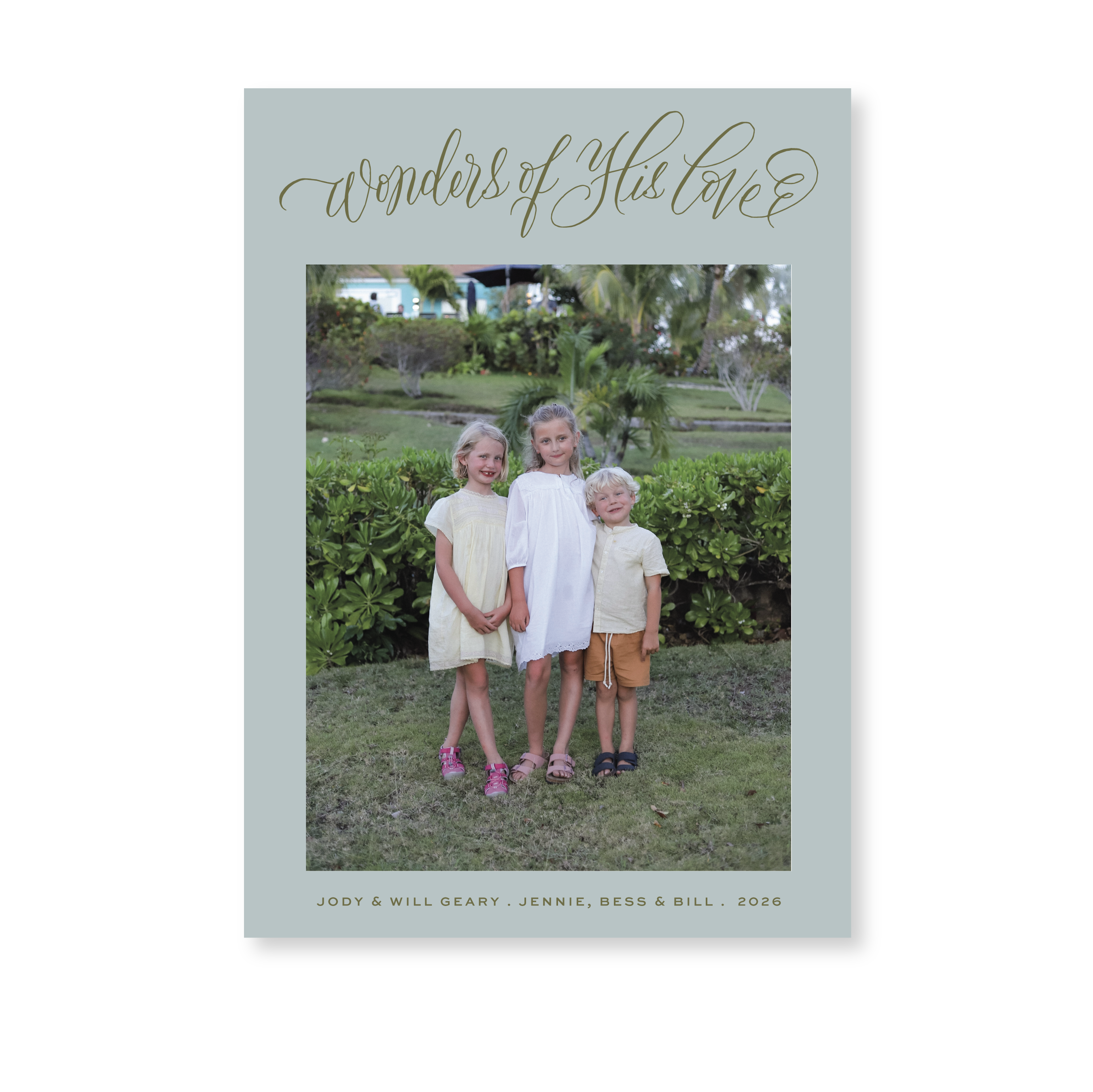 Loxley Classic Flat Print Holiday Card, Large