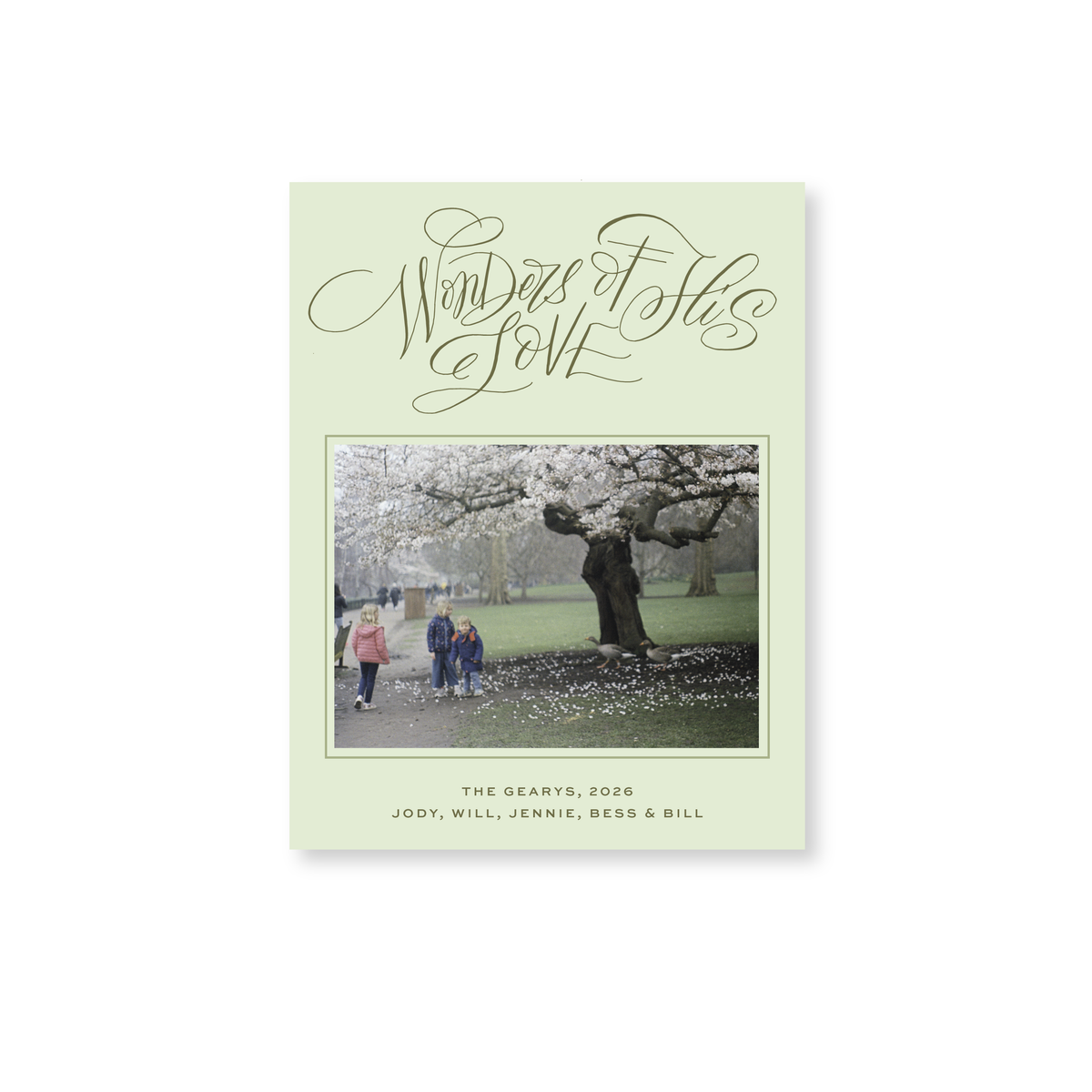 Loxley Classic Flat Print Holiday Card, Small