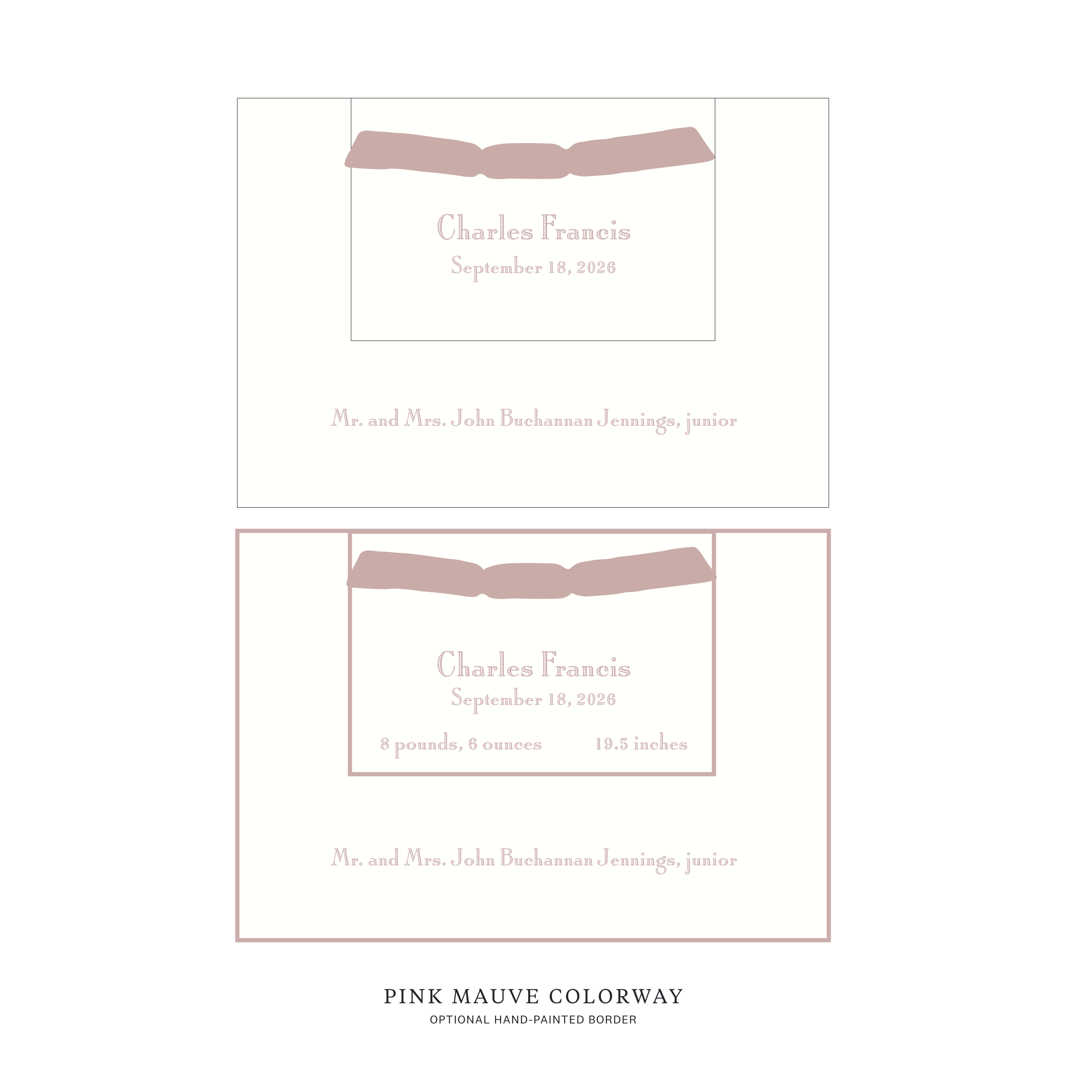Cambridge Layered Birth Announcement