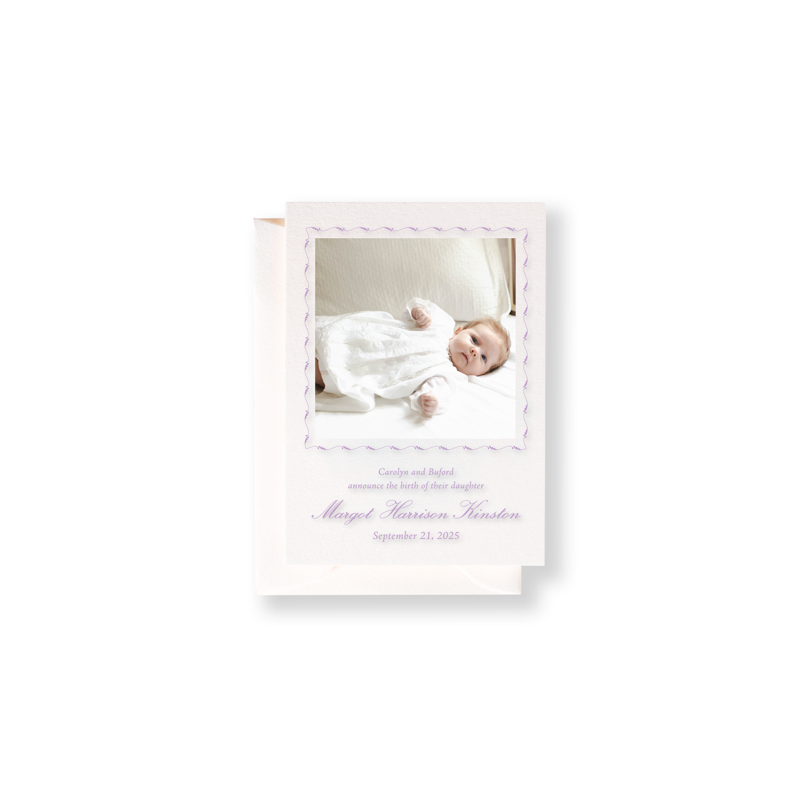 Margo Petite Engraved Birth Announcement