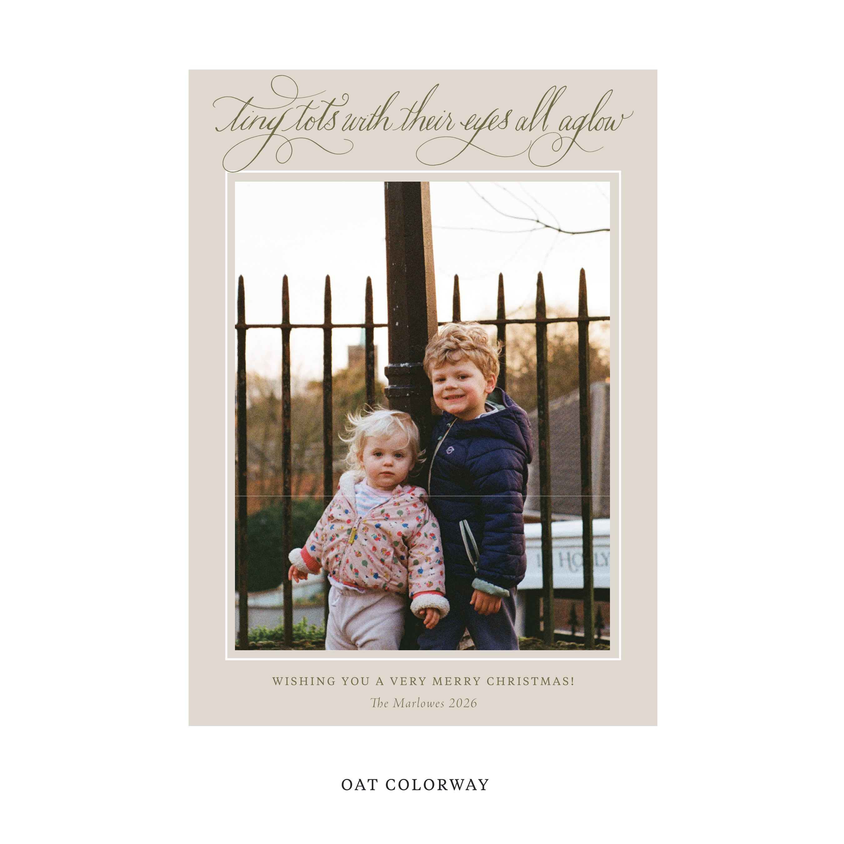 Bexley Classic Flat Print Holiday Card, Large