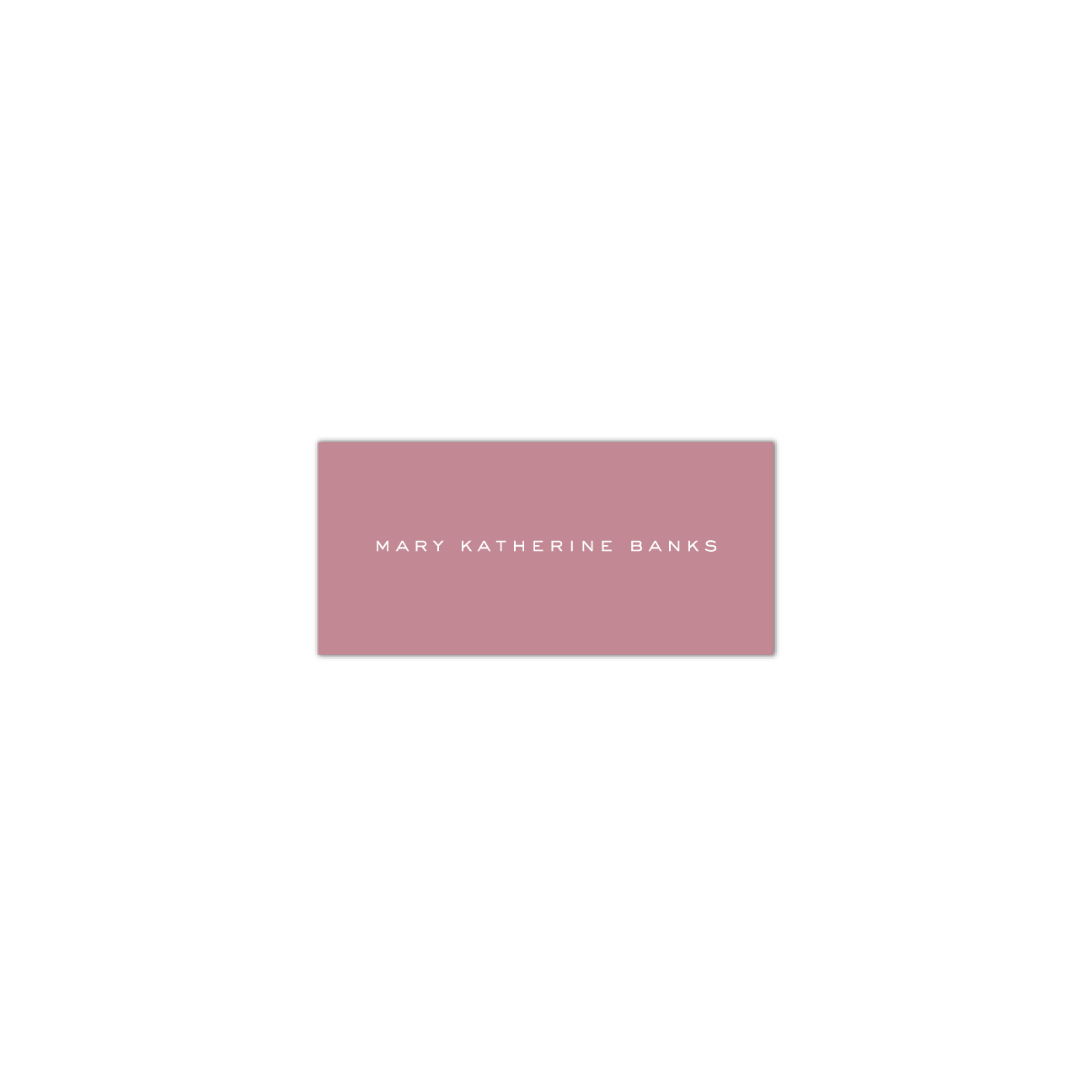 Mary Katherine Engraved Tag