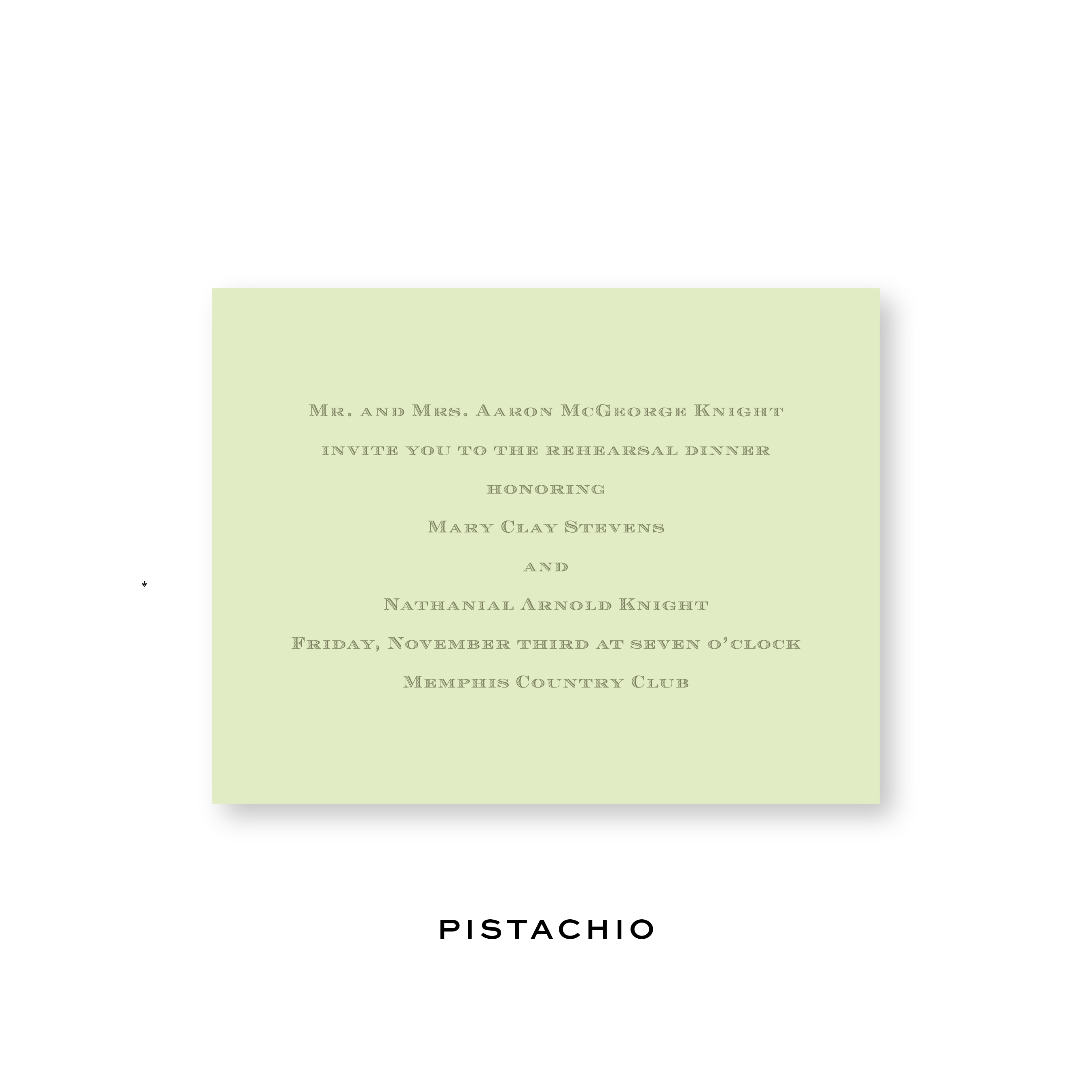Mary Clay Rehearsal Dinner Invitation