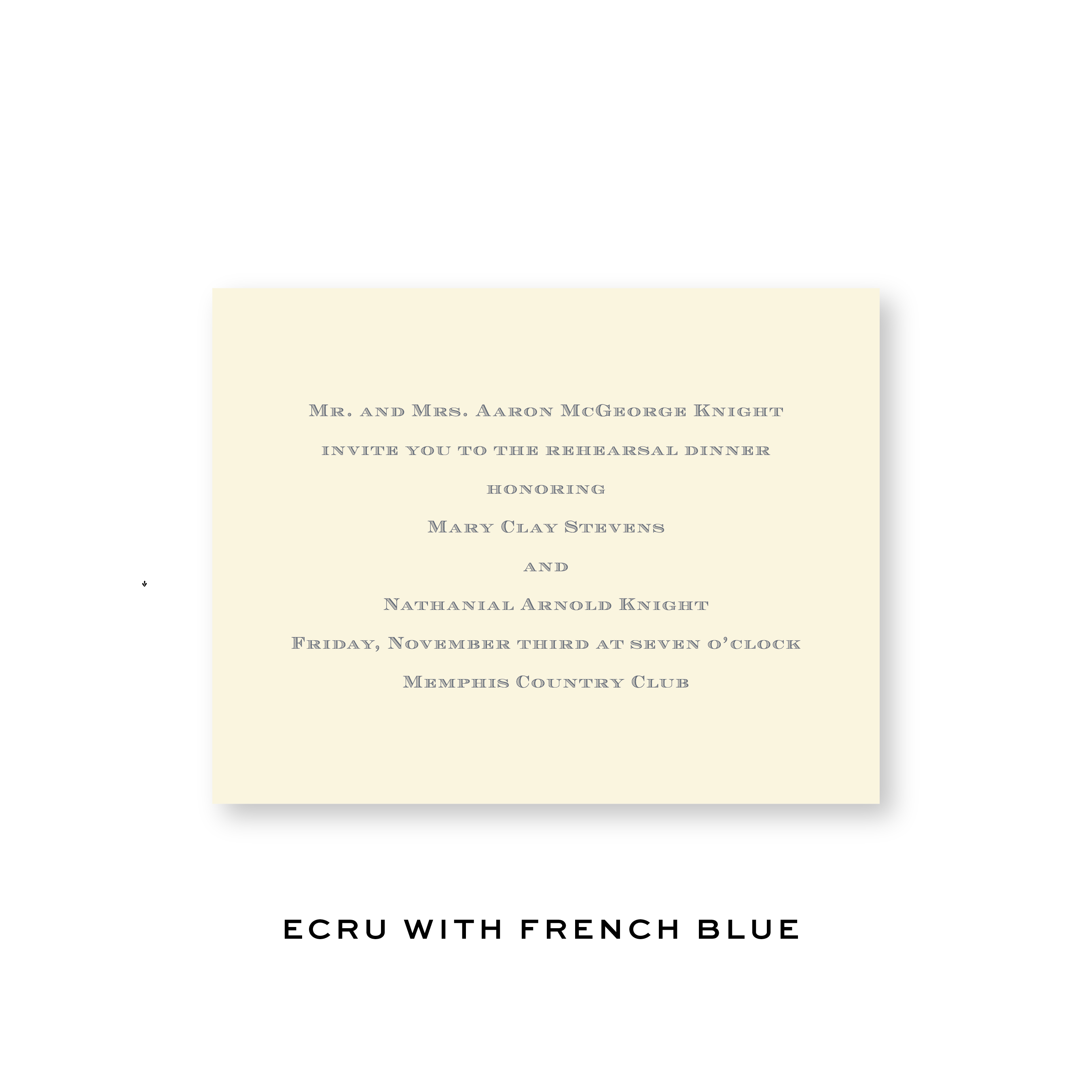 Mary Clay Rehearsal Dinner Invitation