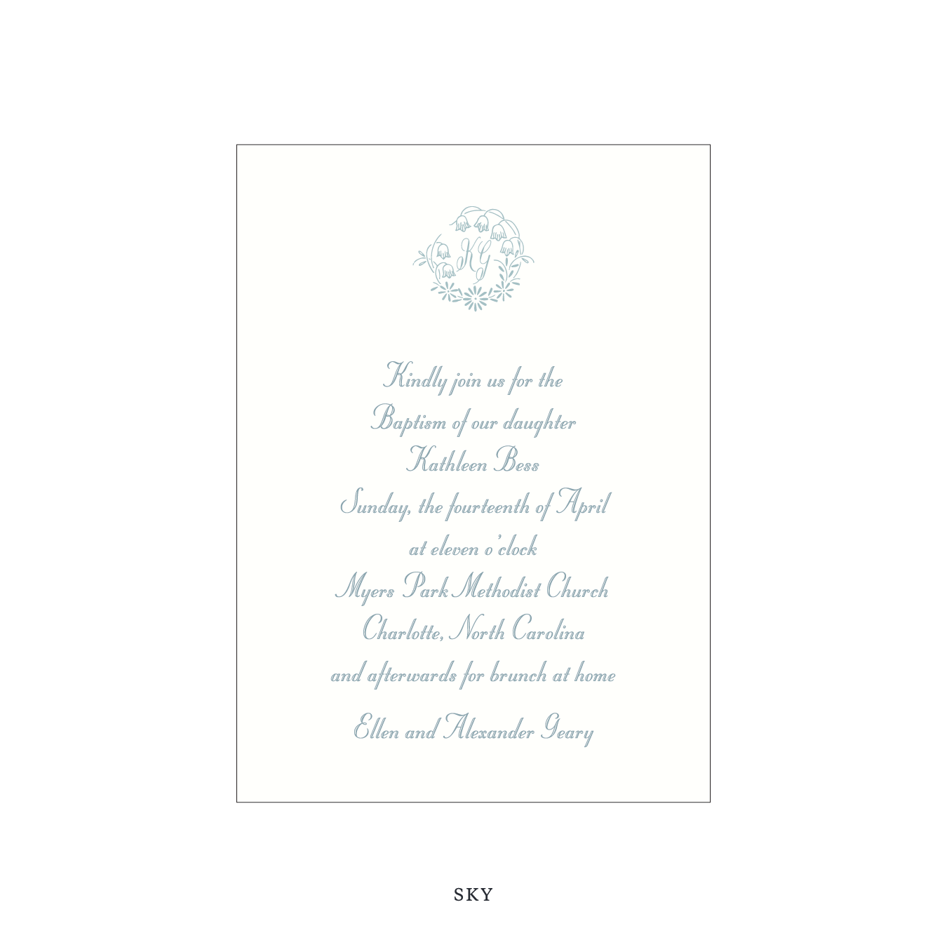 Mayfair Religious Celebration Invitation