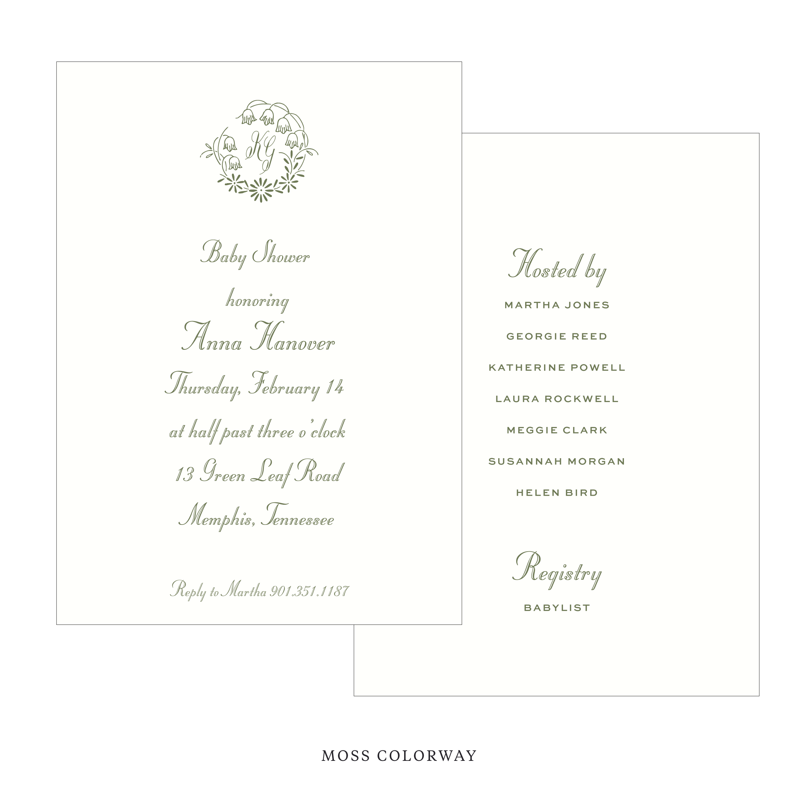 Mayfair Motif Baby Shower Invitation