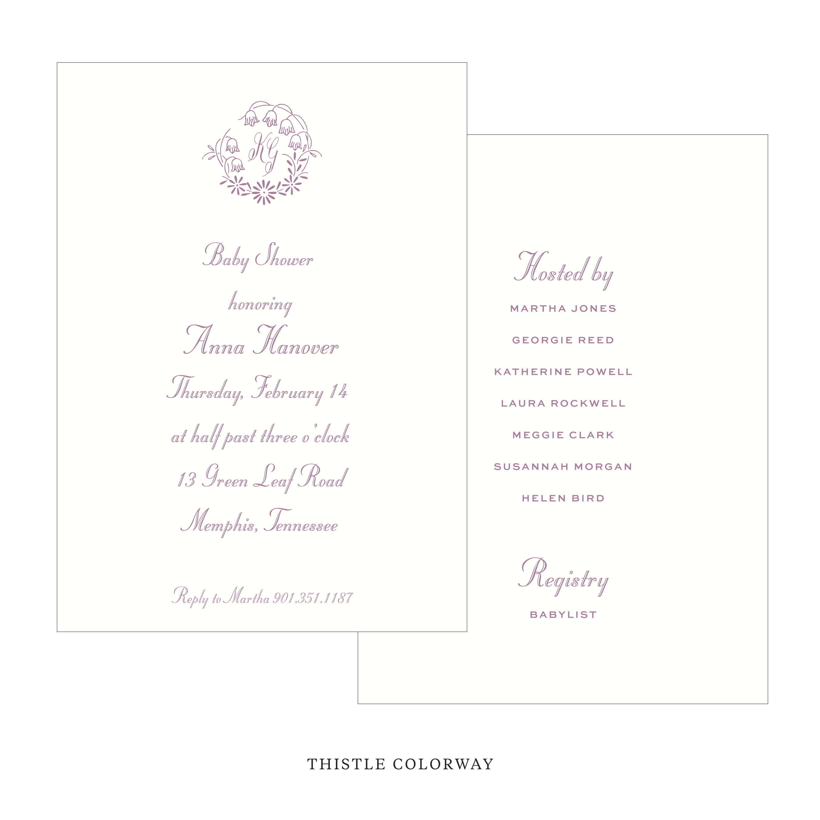 Mayfair Motif Baby Shower Invitation