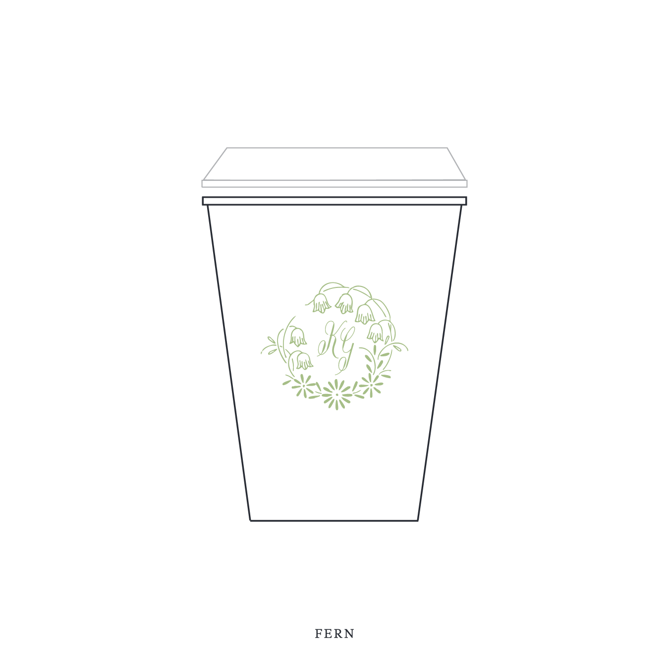 Mayfair Motif Paper Cup | 12 oz with Lid