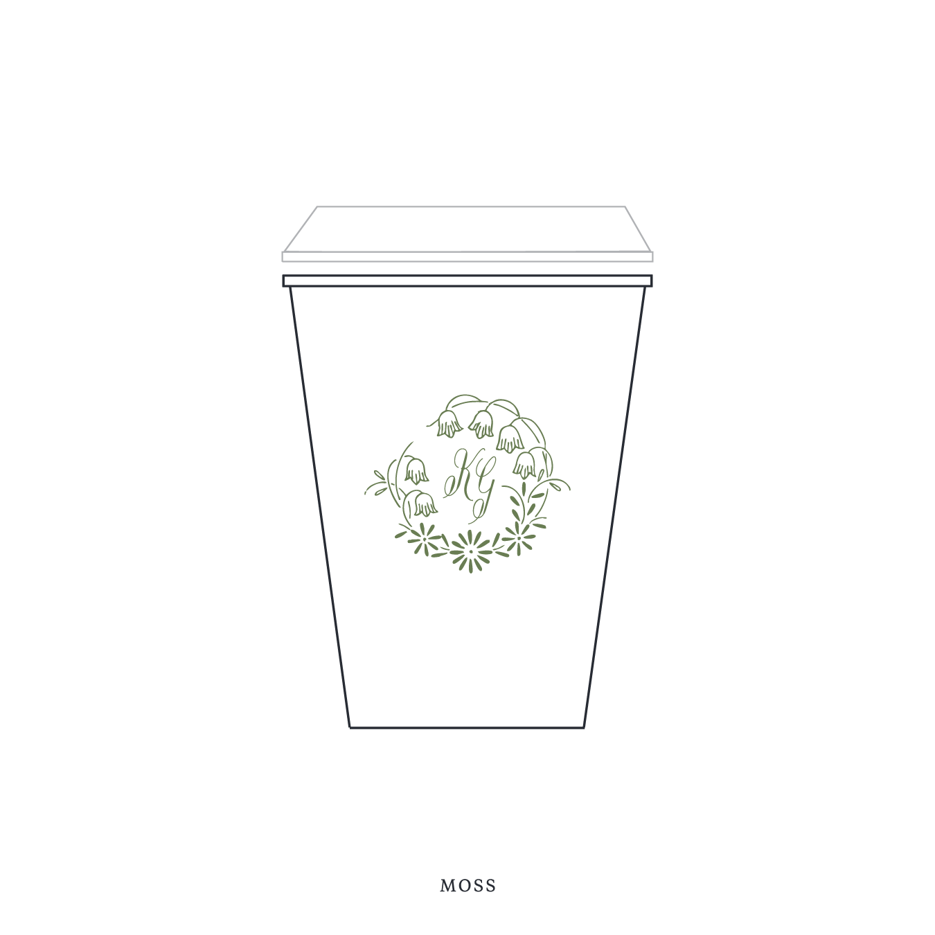 Mayfair Motif Paper Cup | 12 oz with Lid