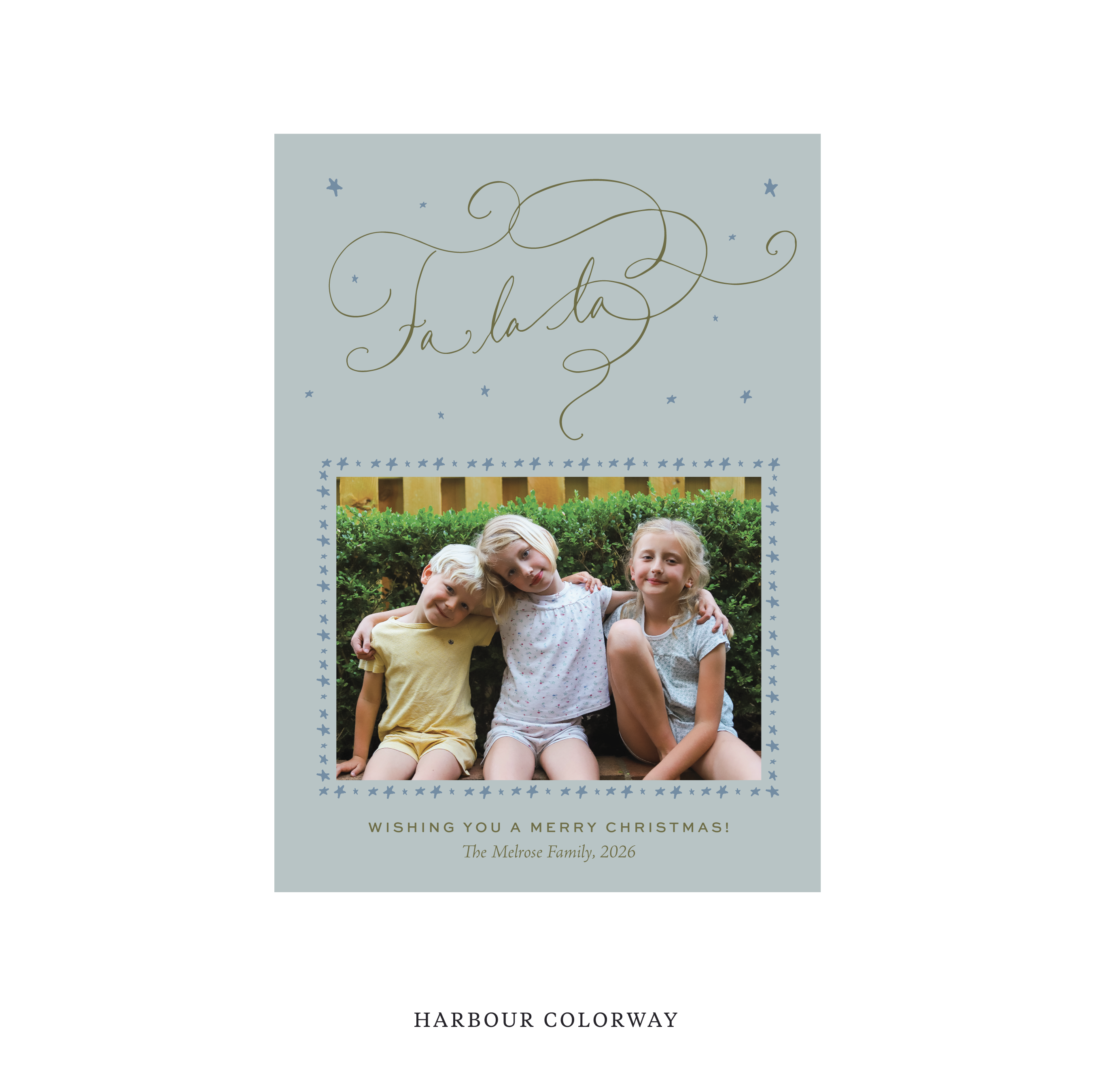 Melrose Classic Flat Print Holiday Card, Medium