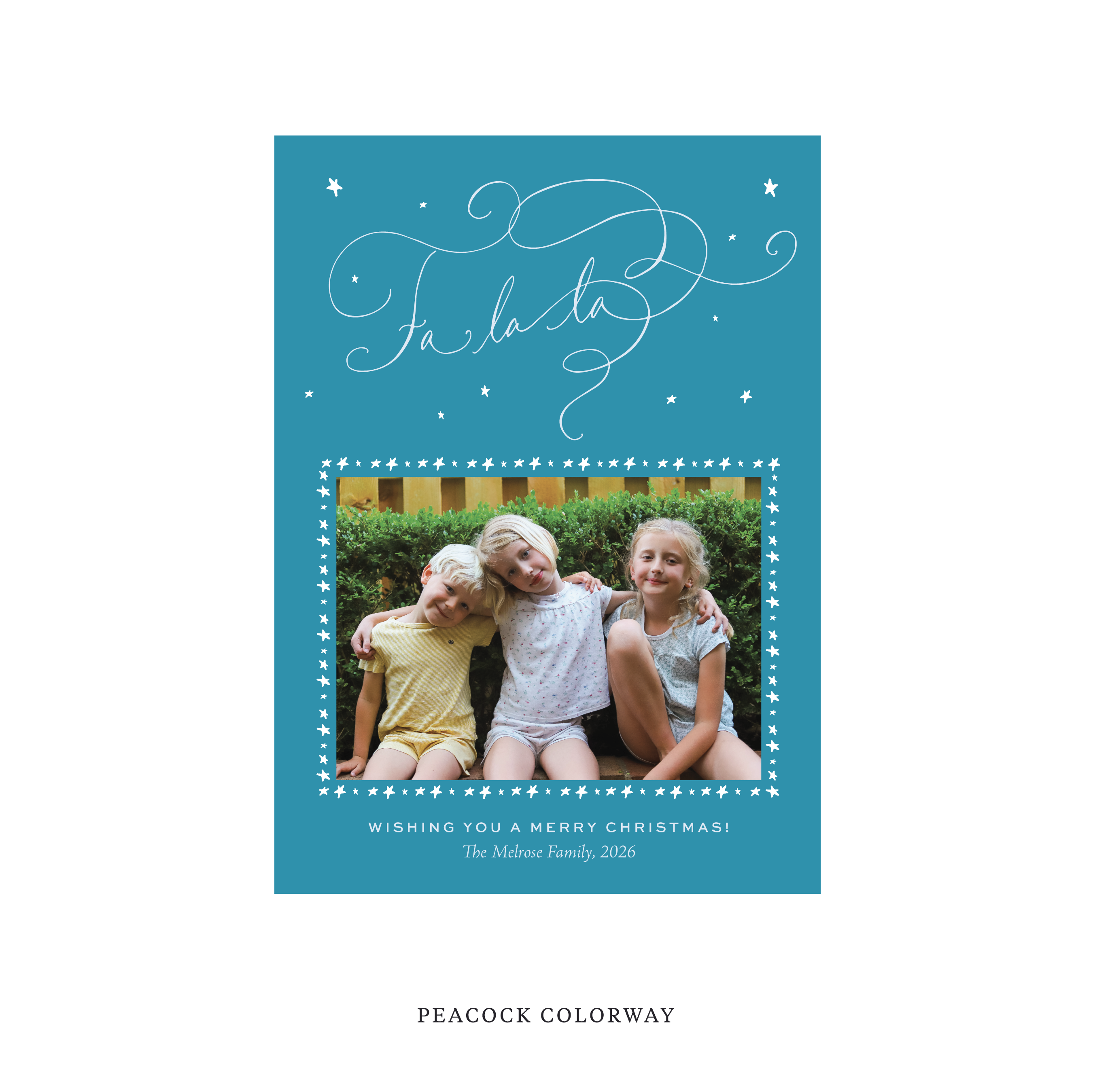 Melrose Classic Flat Print Holiday Card, Medium