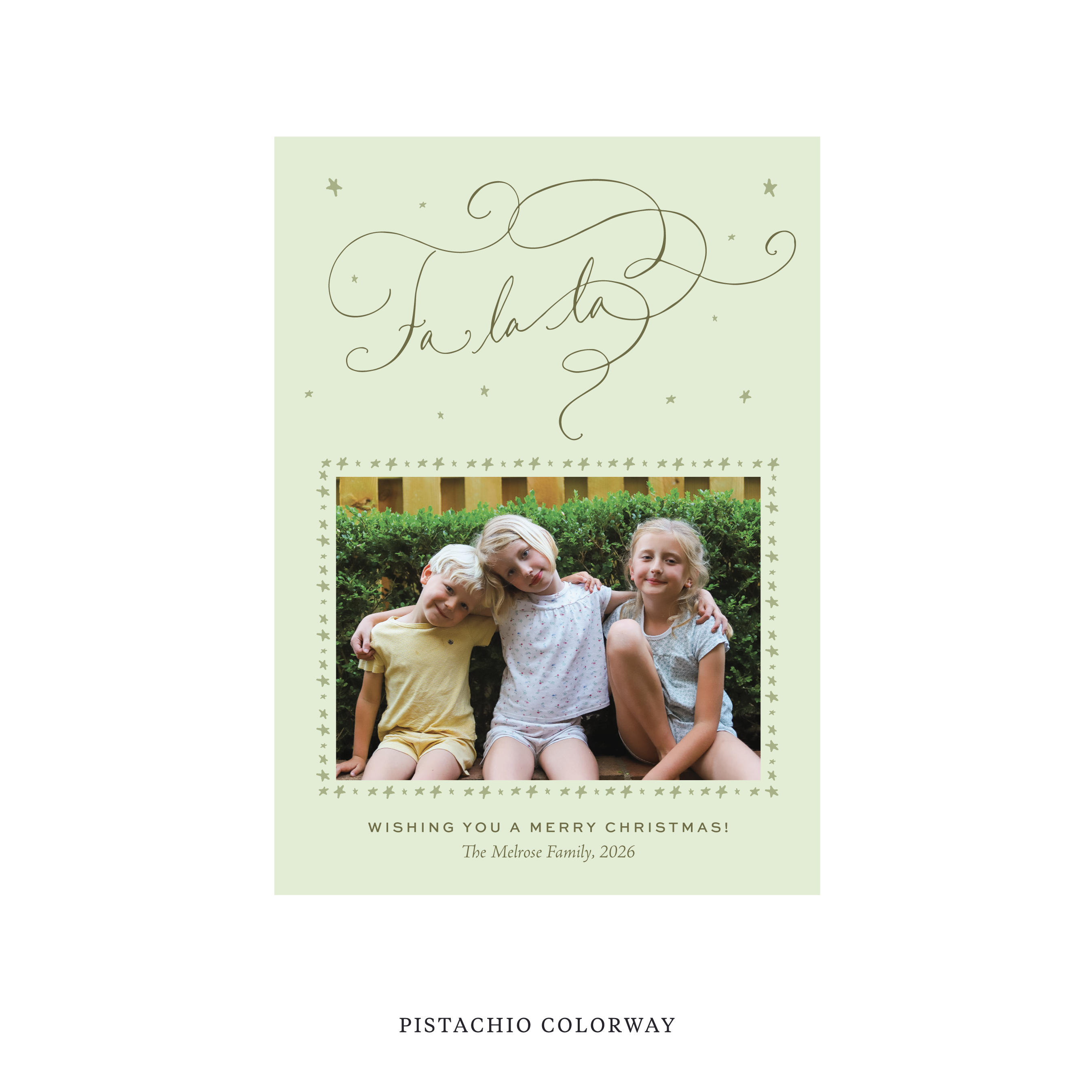 Melrose Classic Flat Print Holiday Card, Medium