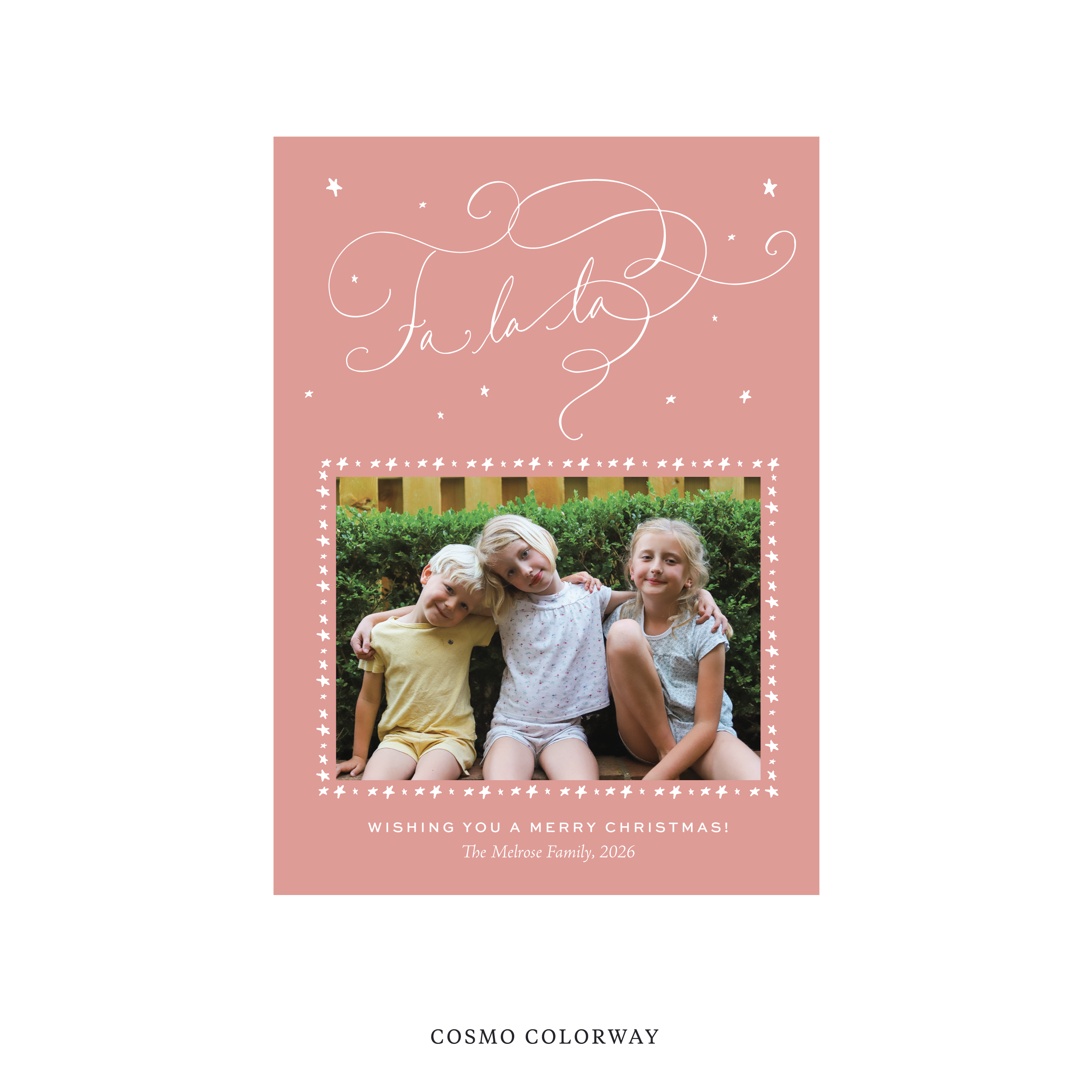 Melrose Classic Flat Print Holiday Card, Medium