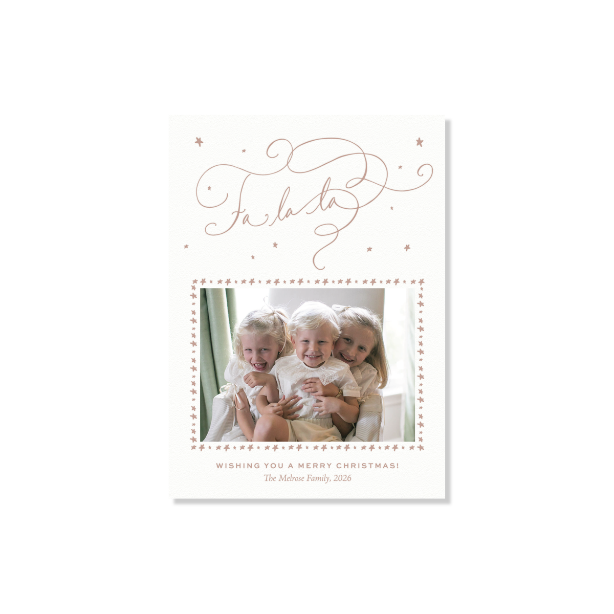 Melrose Letterpress Holiday Card, Medium