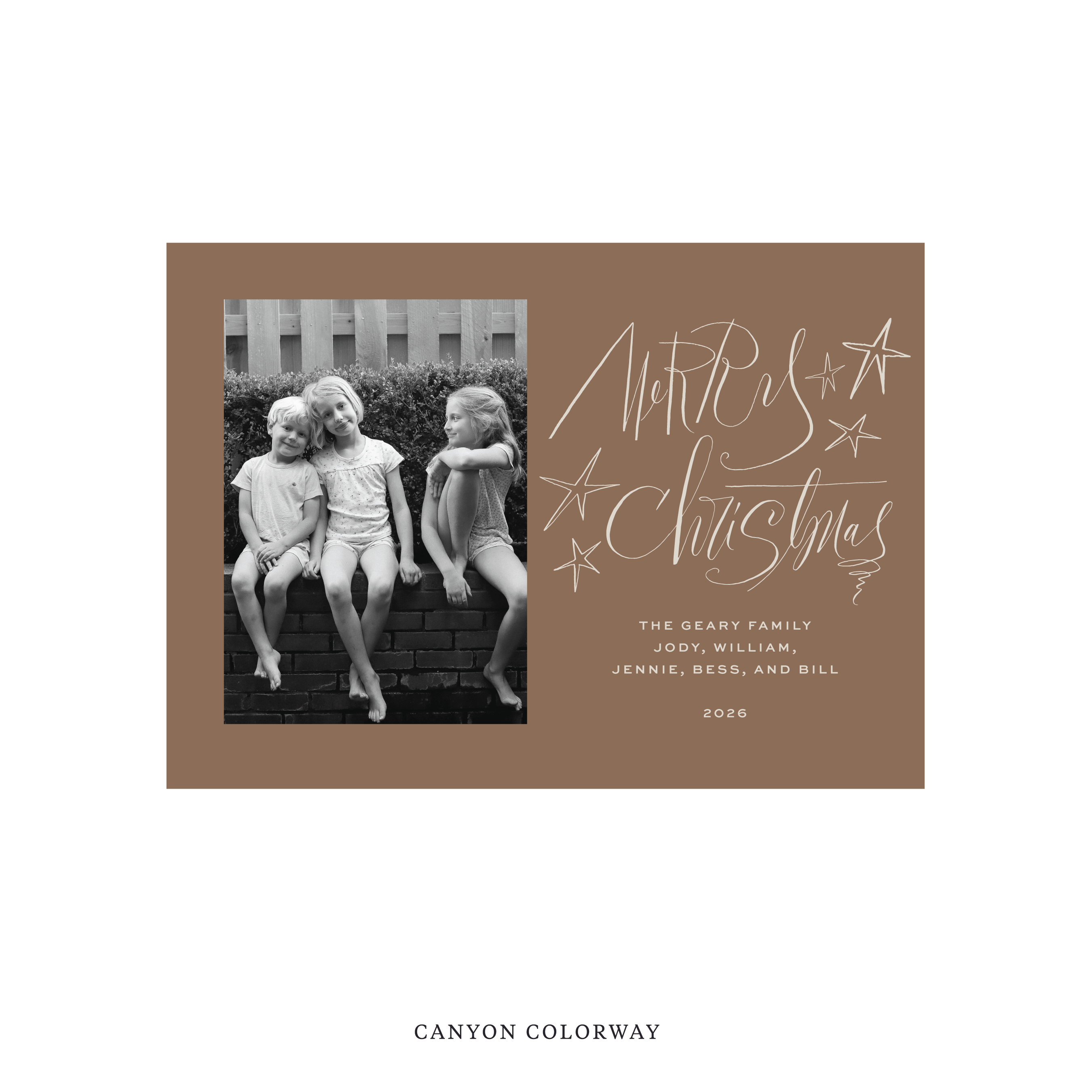 Merritt Classic Flat Print Holiday Card, Medium