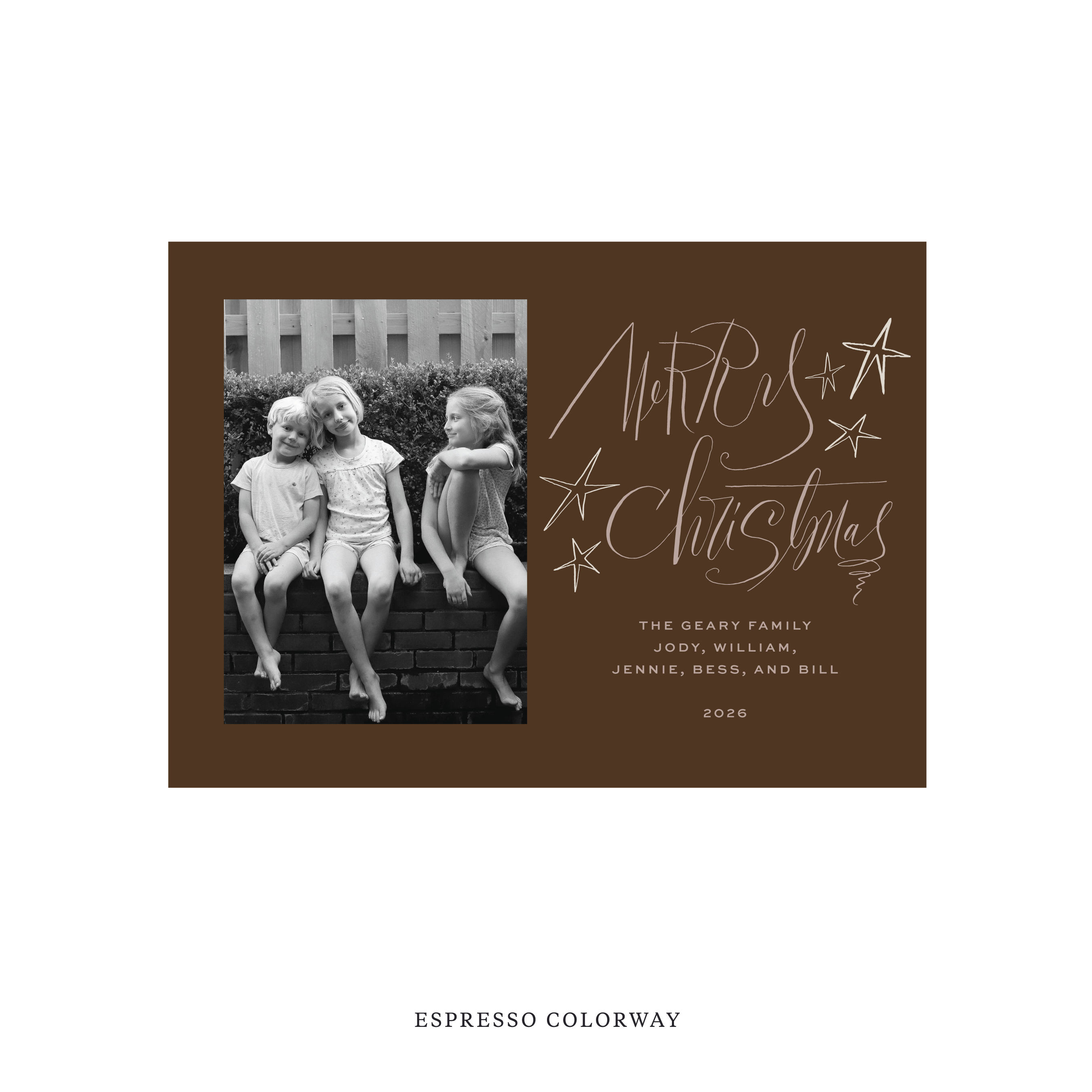 Merritt Classic Flat Print Holiday Card, Medium
