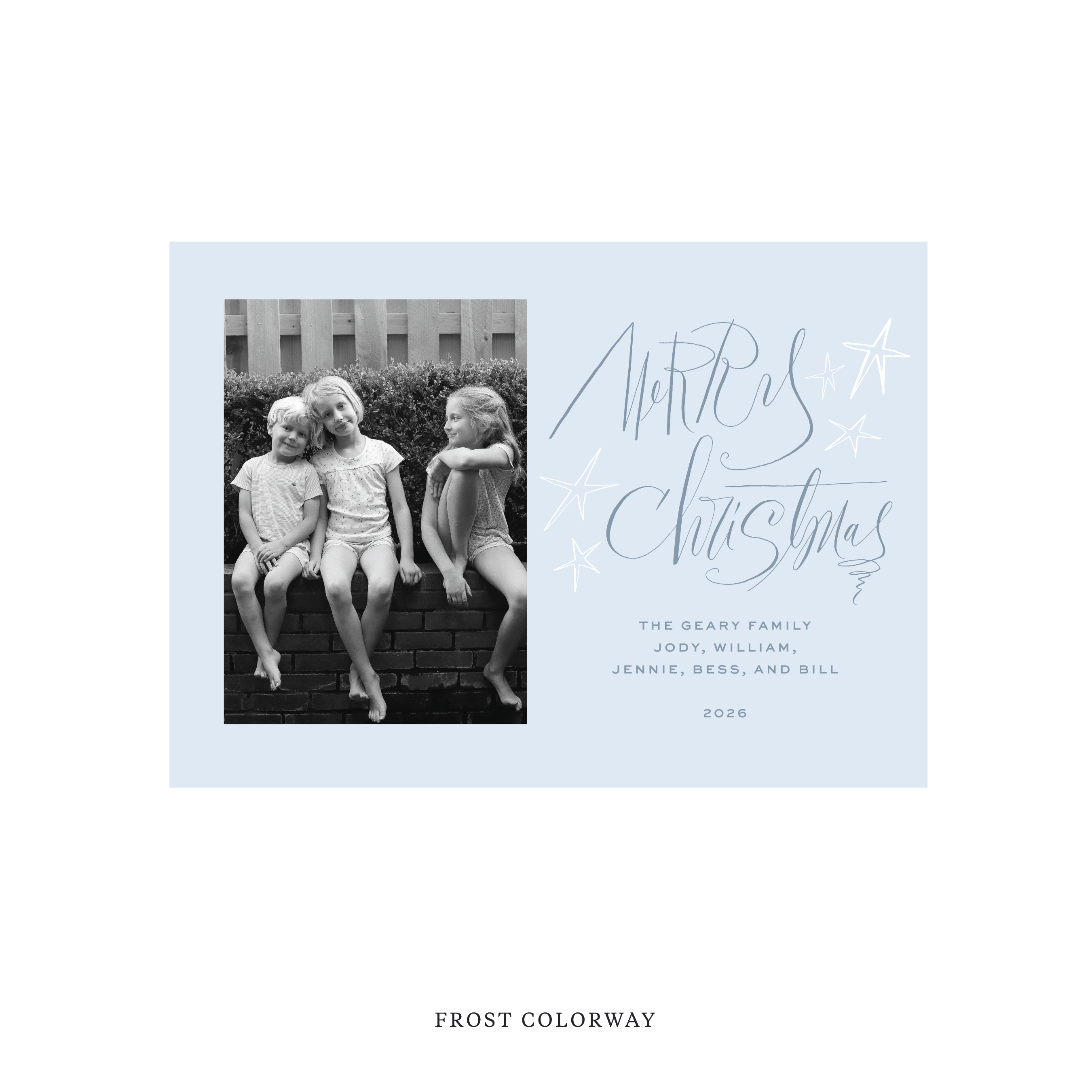Merritt Classic Flat Print Holiday Card, Medium