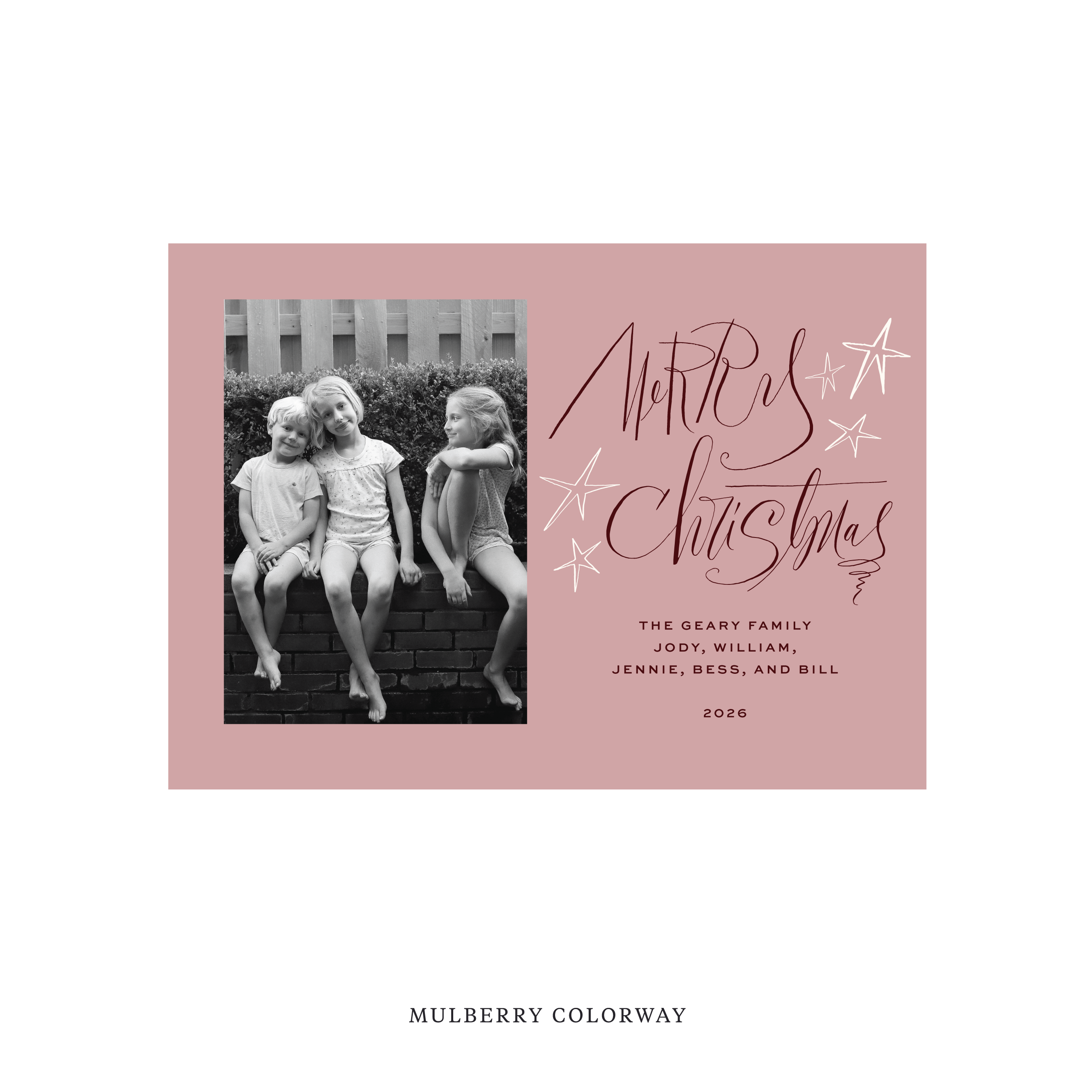 Merritt Classic Flat Print Holiday Card, Medium