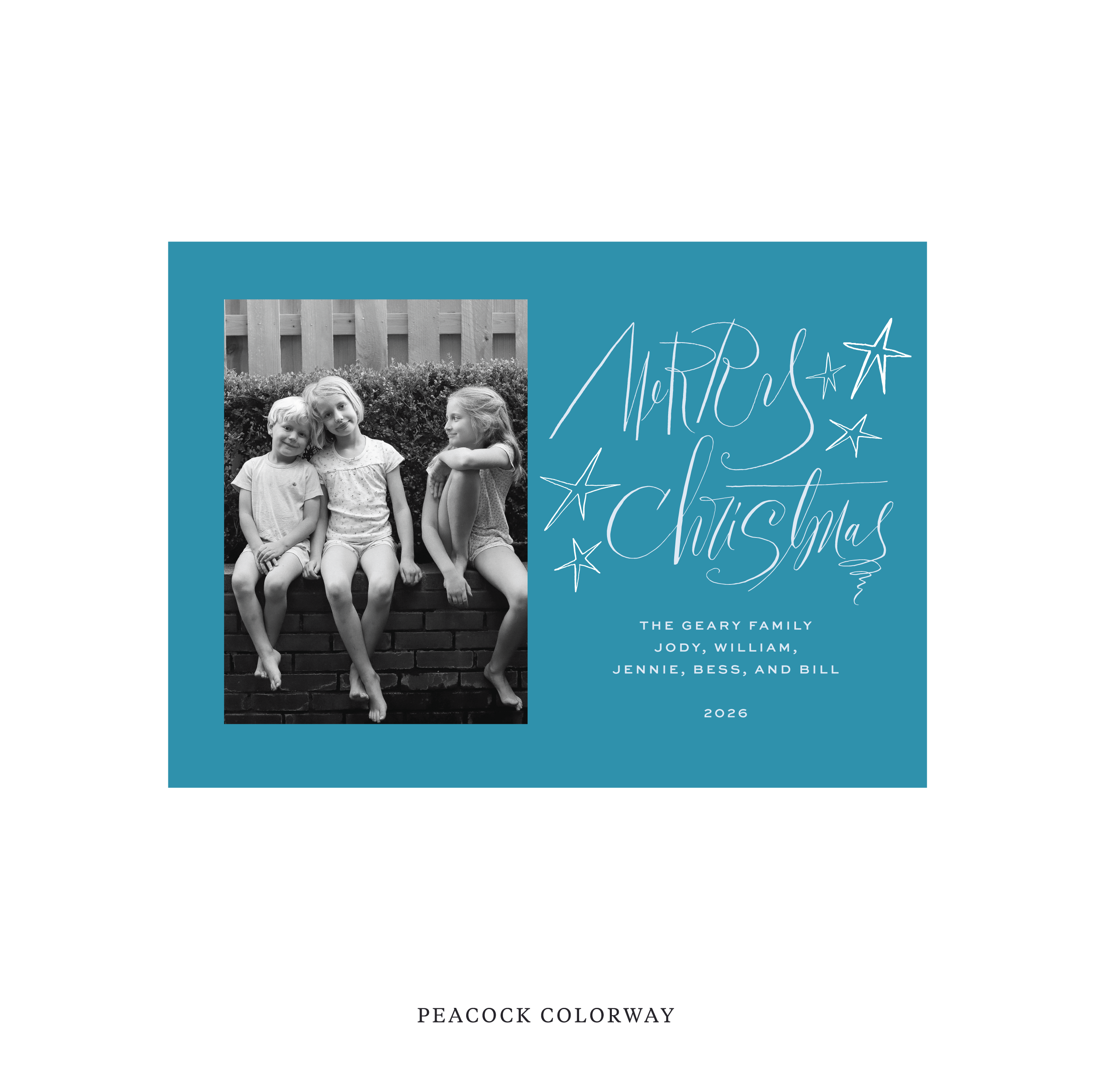 Merritt Classic Flat Print Holiday Card, Medium