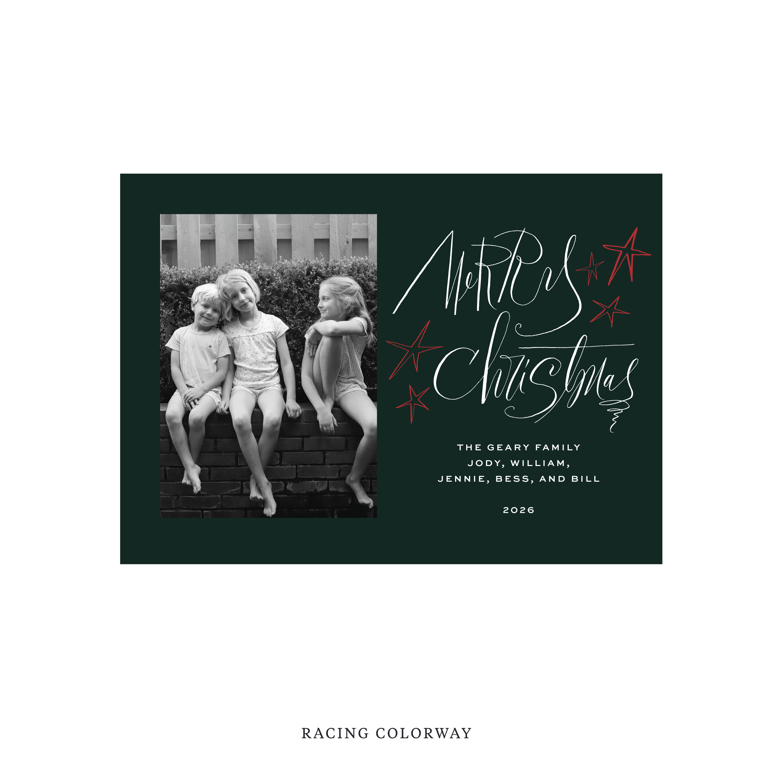Merritt Classic Flat Print Holiday Card, Medium