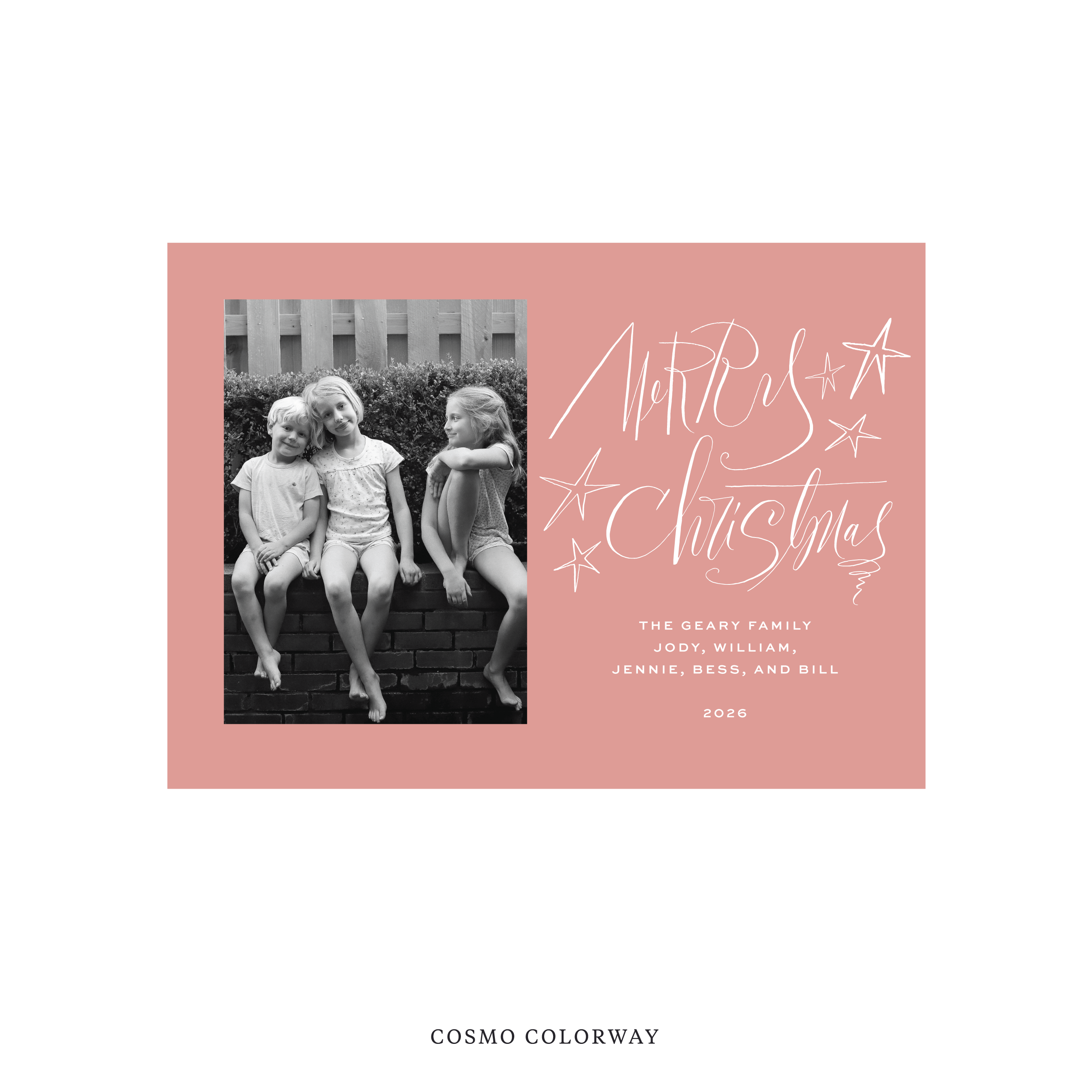 Merritt Classic Flat Print Holiday Card, Medium