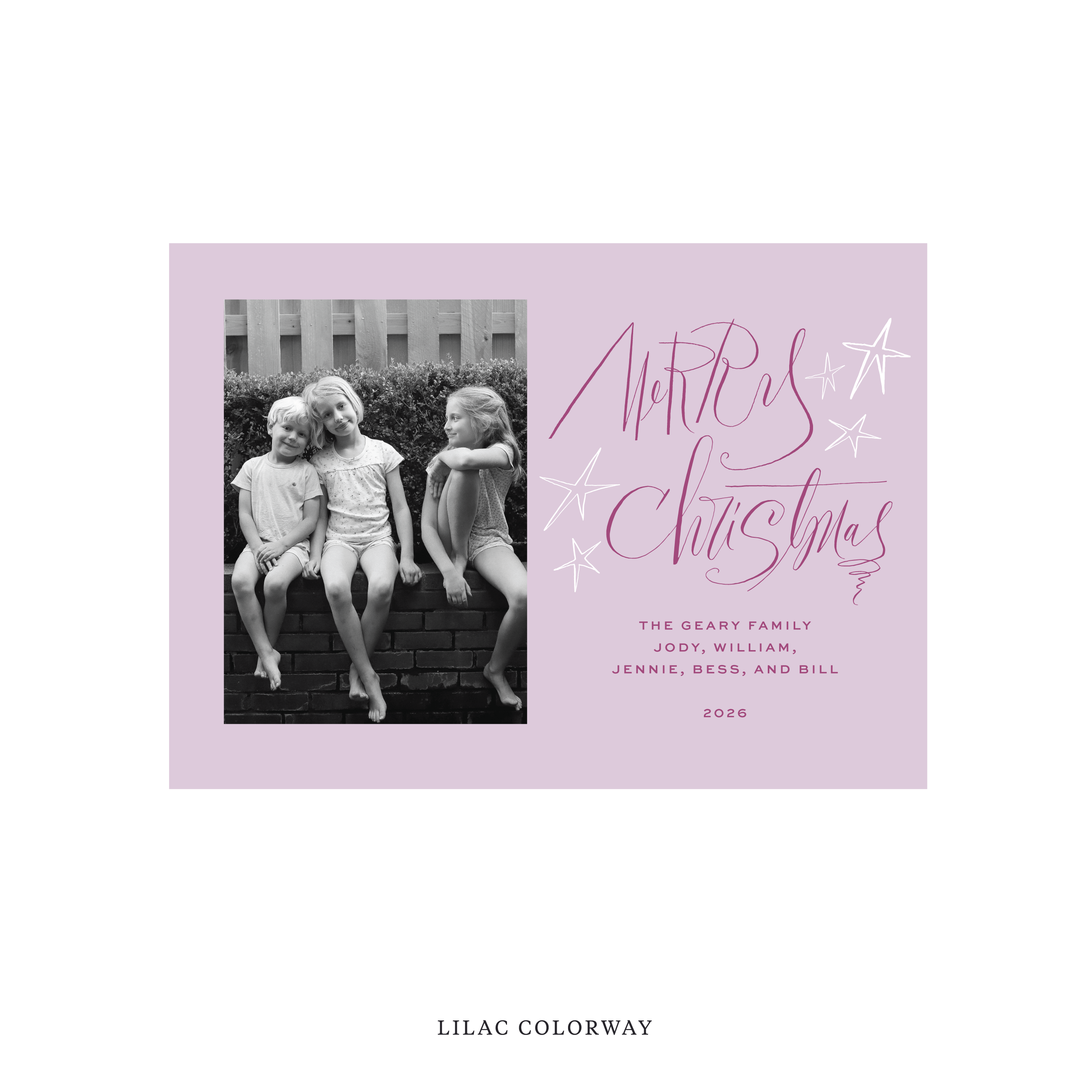Merritt Classic Flat Print Holiday Card, Medium