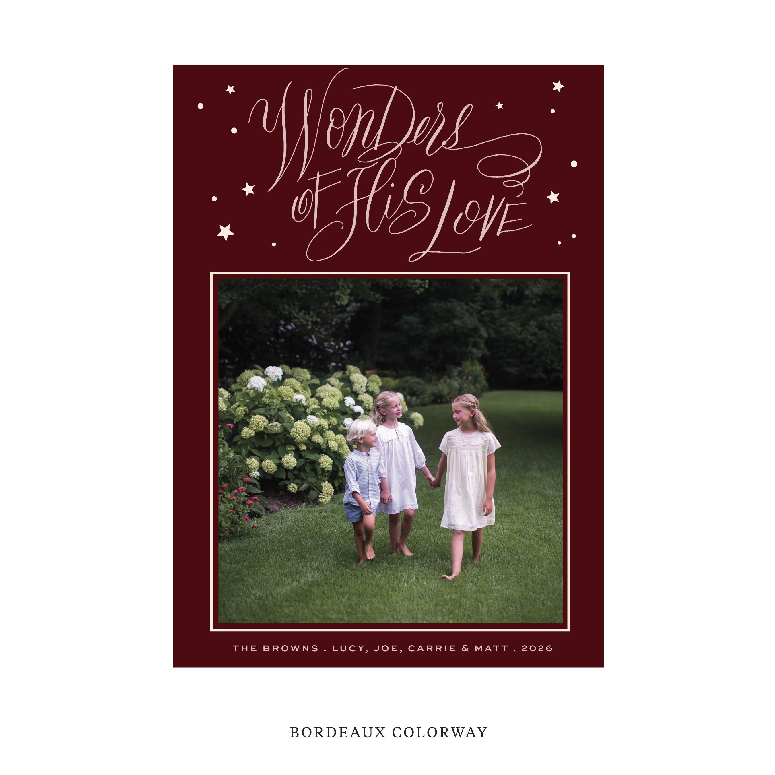 Merriweather Classic Flat Print Holiday Card, Large