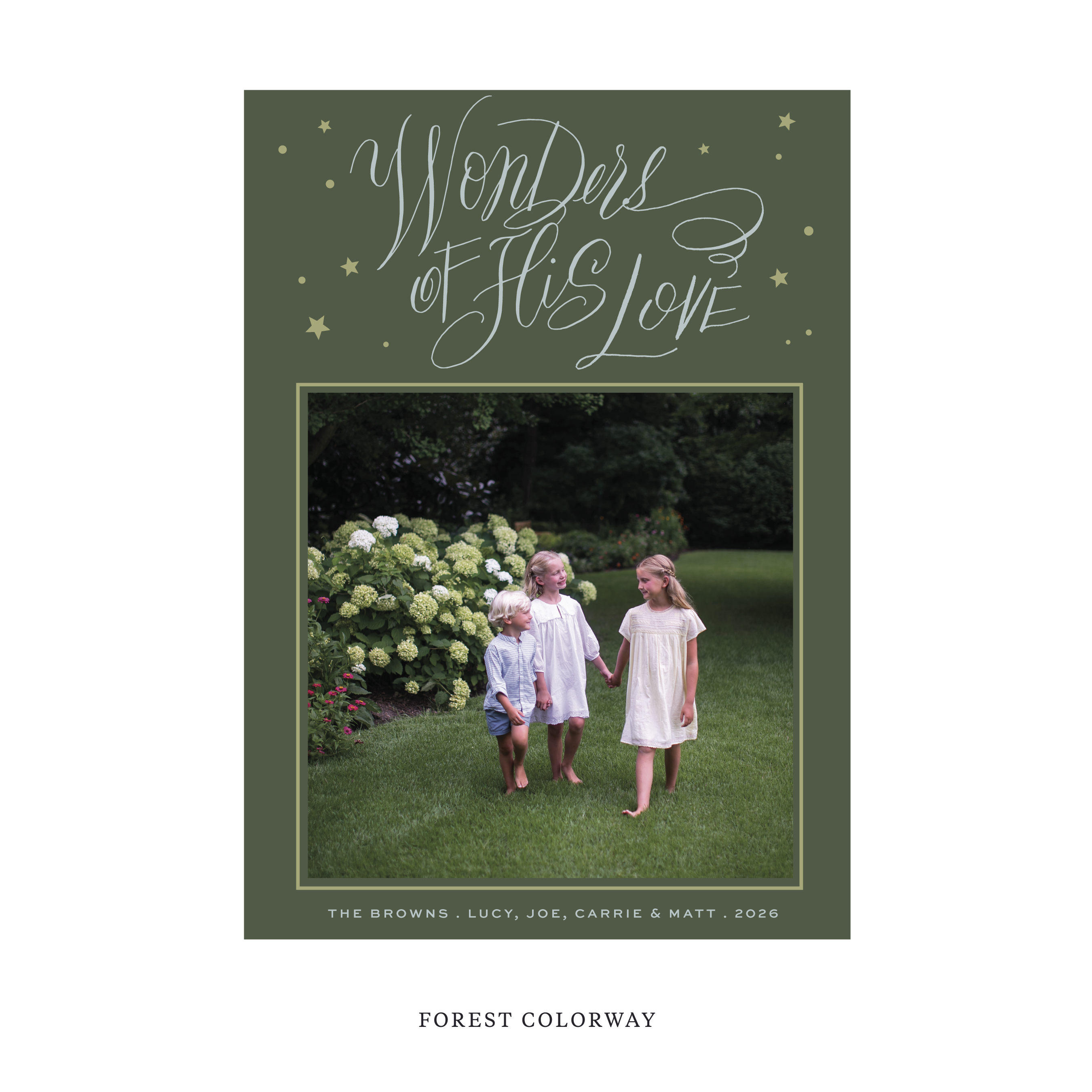 Merriweather Classic Flat Print Holiday Card, Large