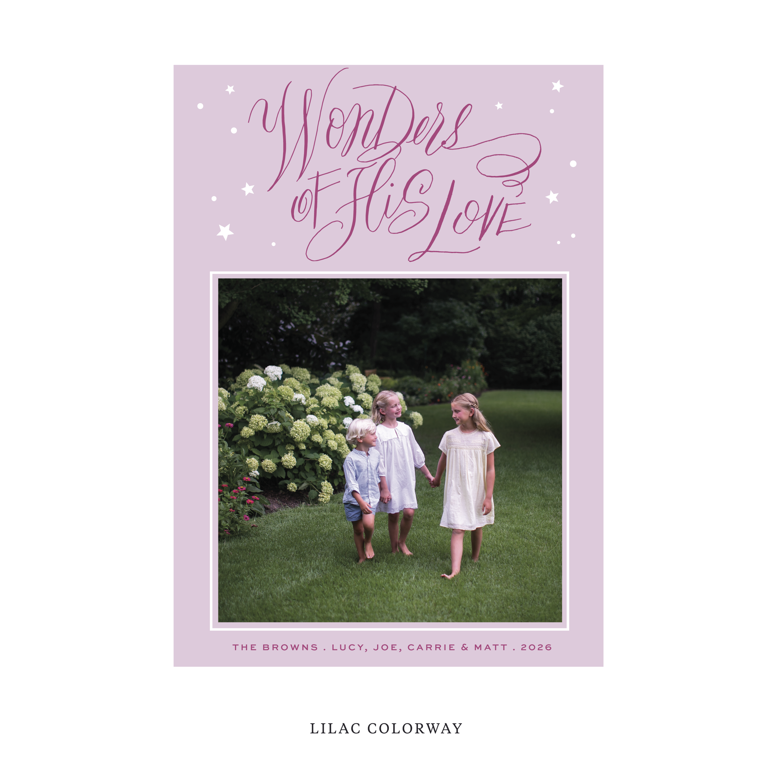 Merriweather Classic Flat Print Holiday Card, Large