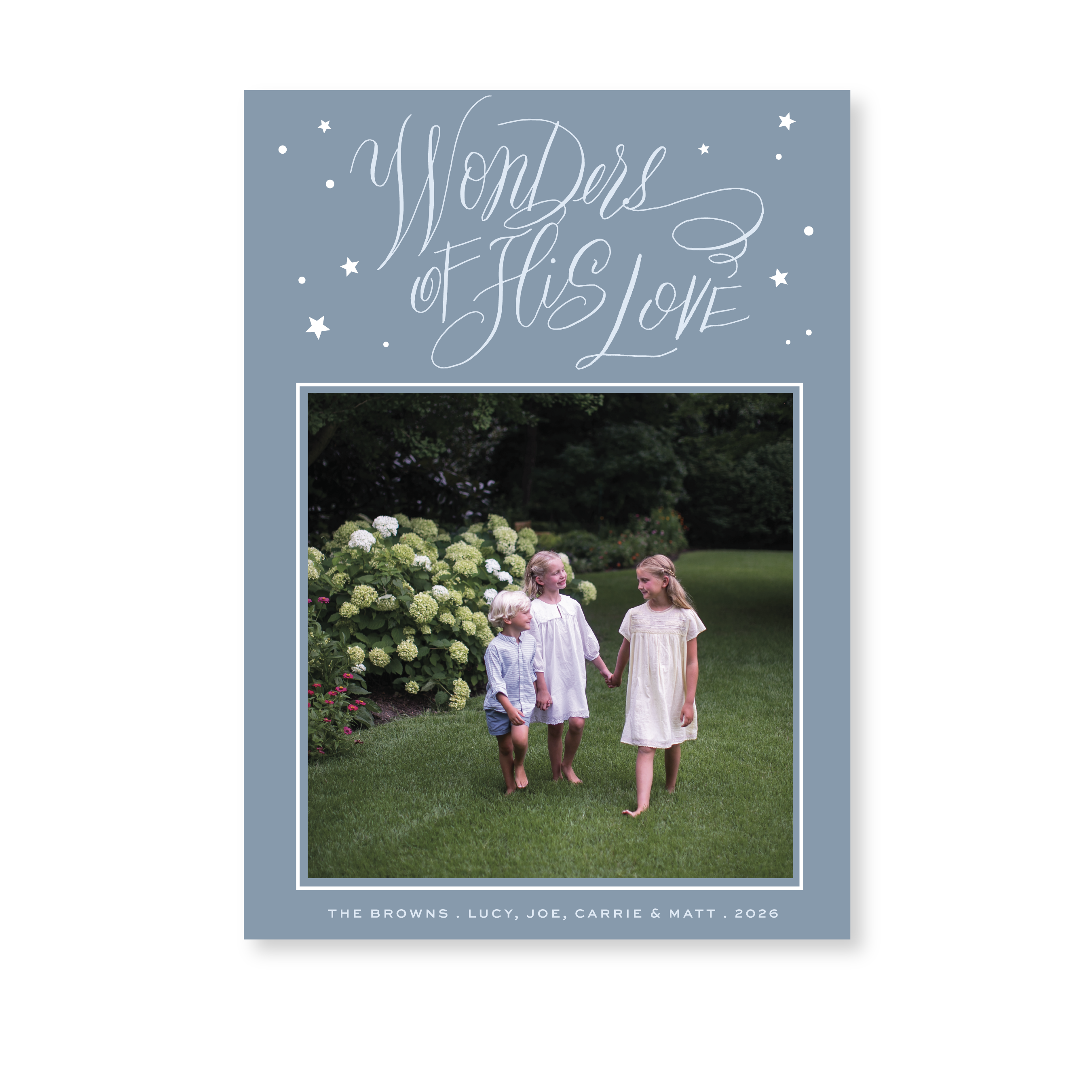 Merriweather Classic Flat Print Holiday Card, Large
