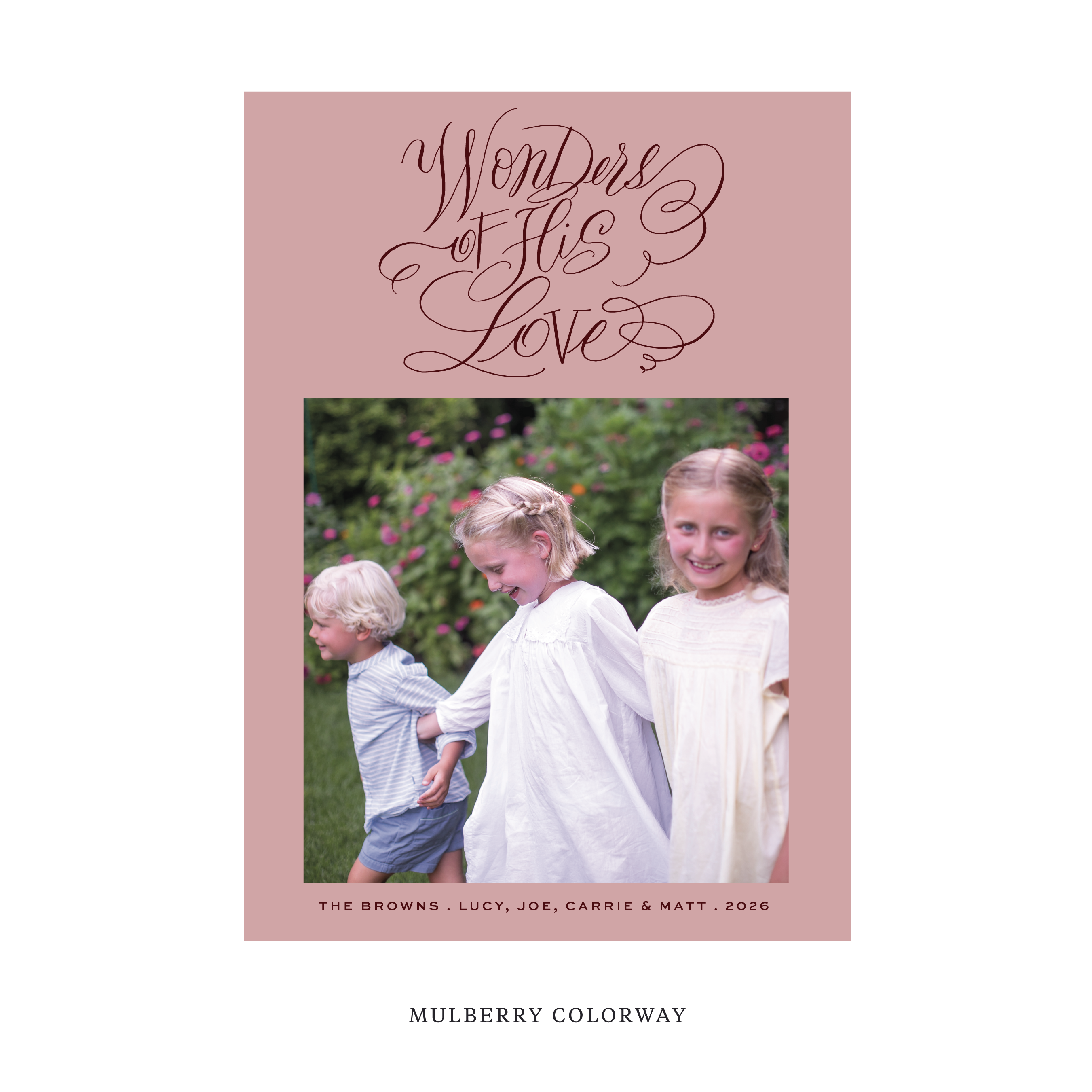 Merriweather Classic Flat Print Holiday Card, Large (Elegant)