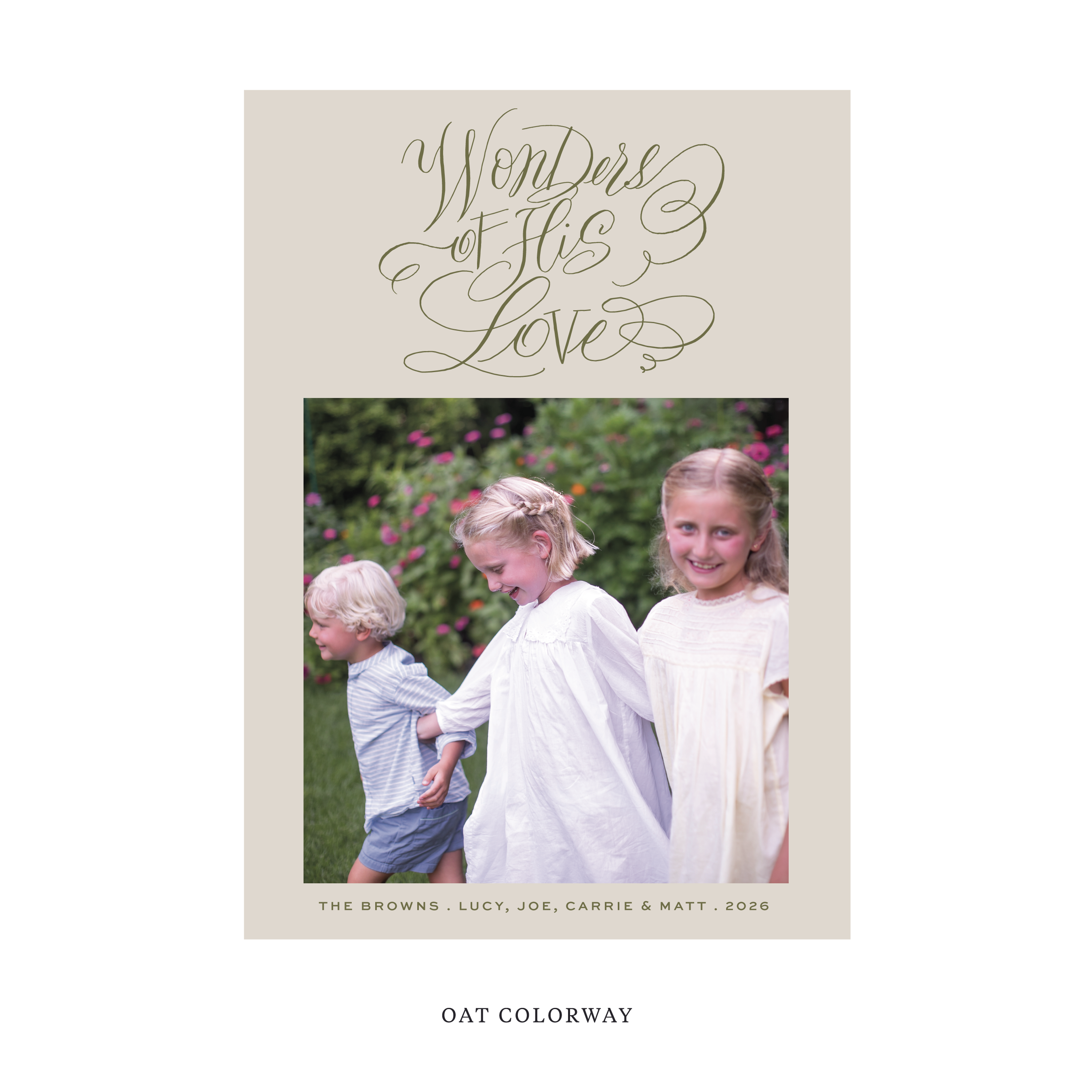 Merriweather Classic Flat Print Holiday Card, Large (Elegant)