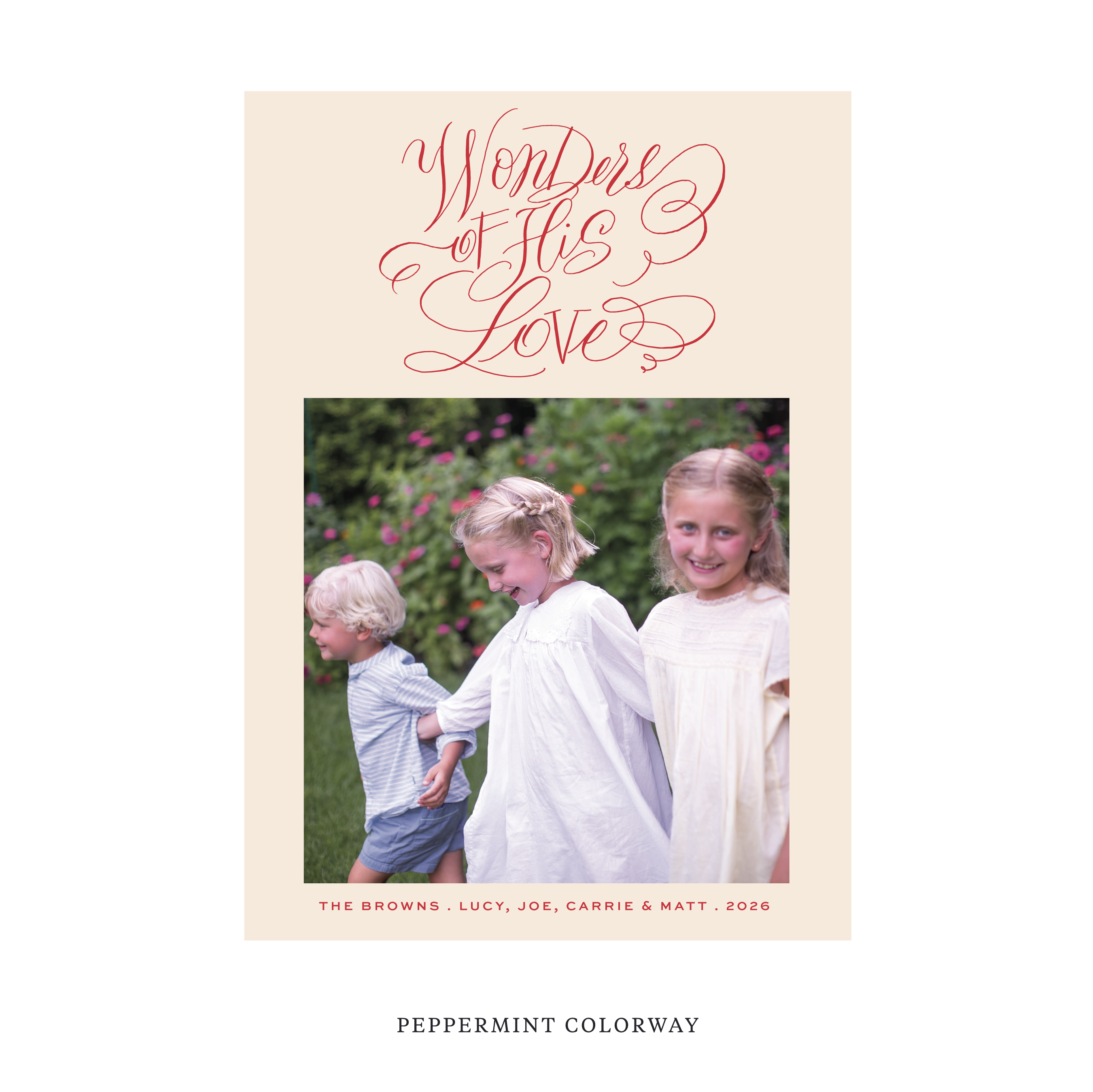 Merriweather Classic Flat Print Holiday Card, Large (Elegant)